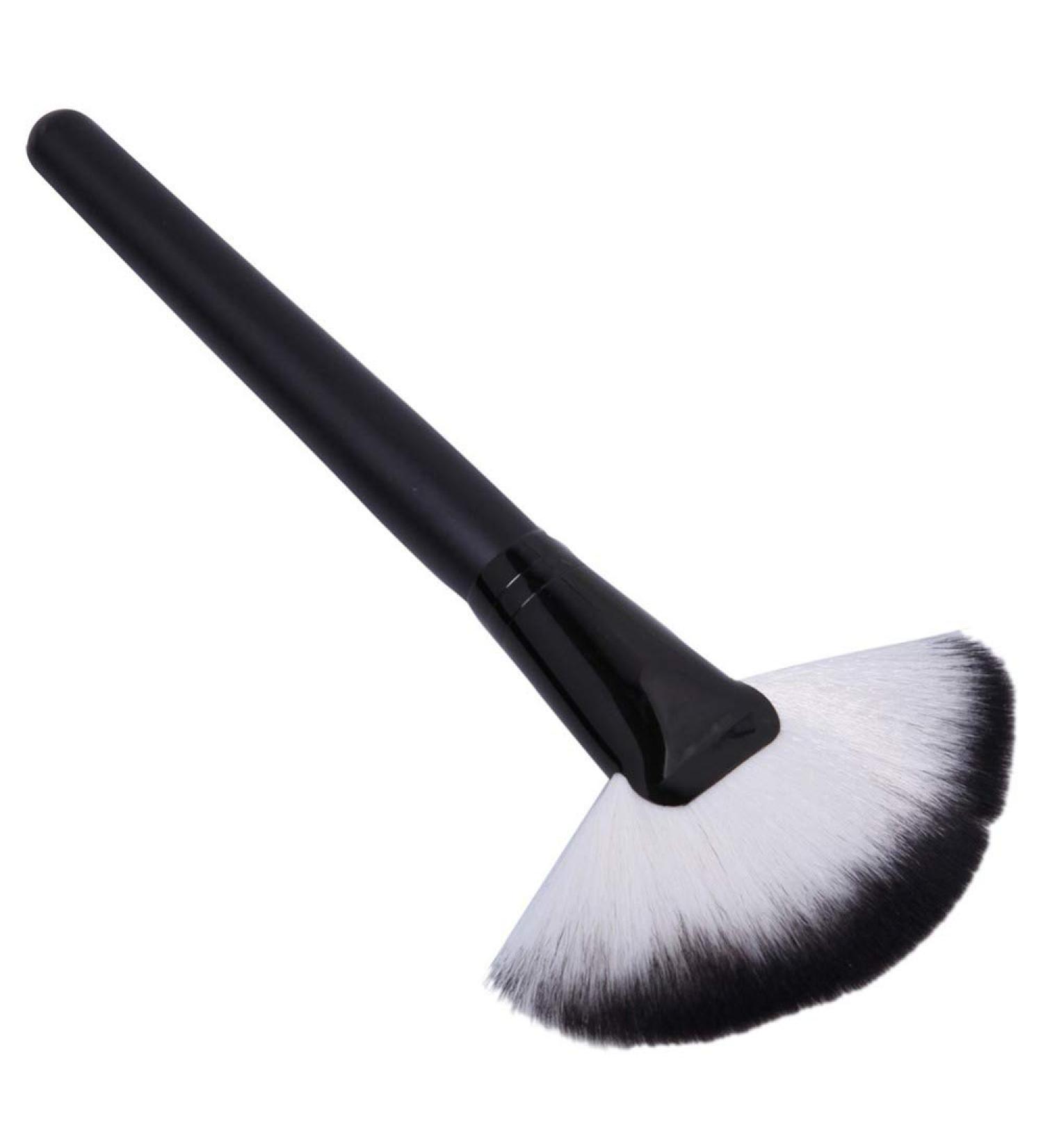 Large Slim Fan Makeup Brush Blending Highlighter Face Contour Powder Brush New Released Nice Design Black - Buy Online on GoSupps.com
