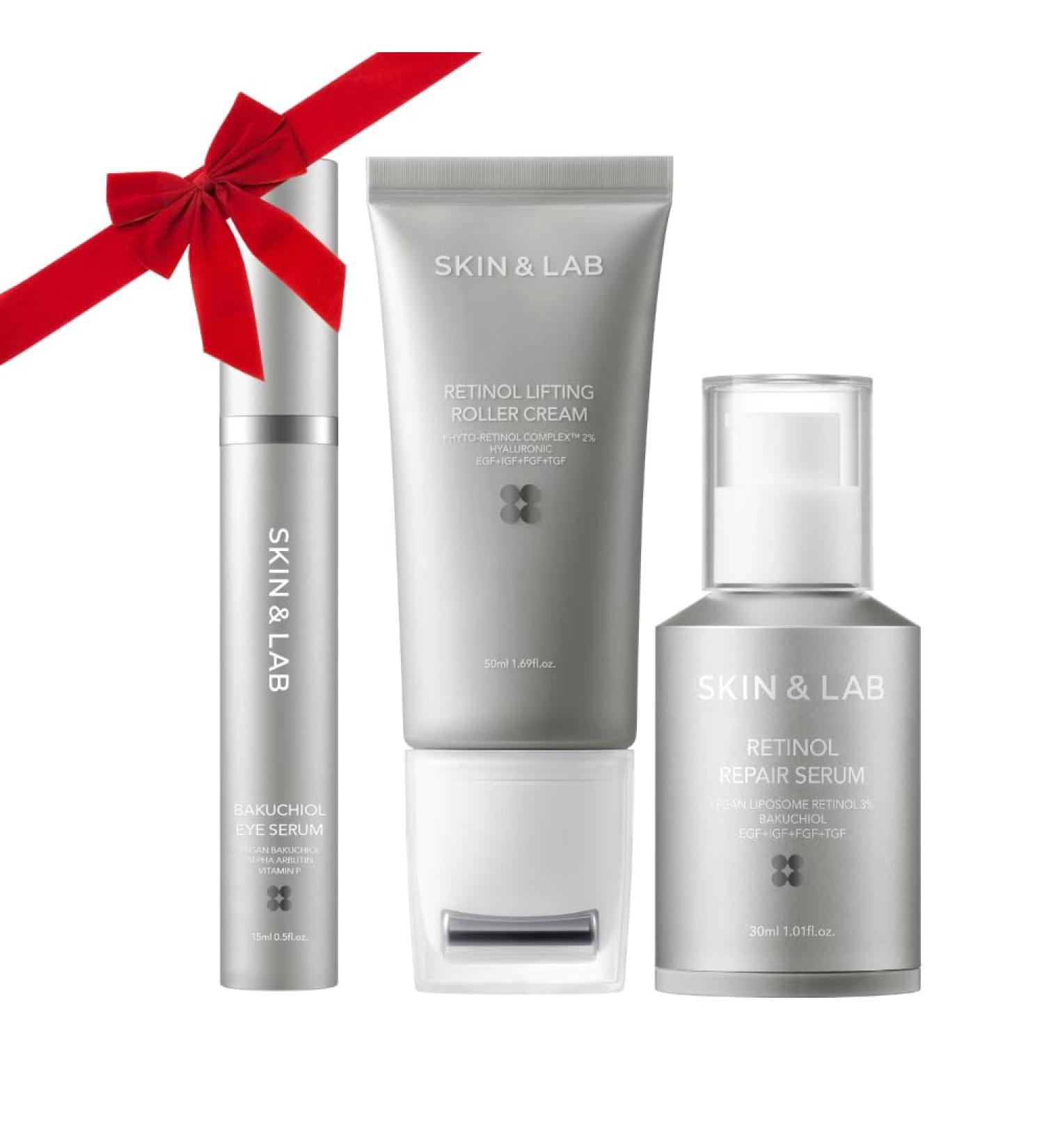  SKIN&LAB Retinol For Face and Eye Skincare Set: Includes Bakuchiol Eye Serum Retinol Serum and Cream - Buy Online on GoSupps.com