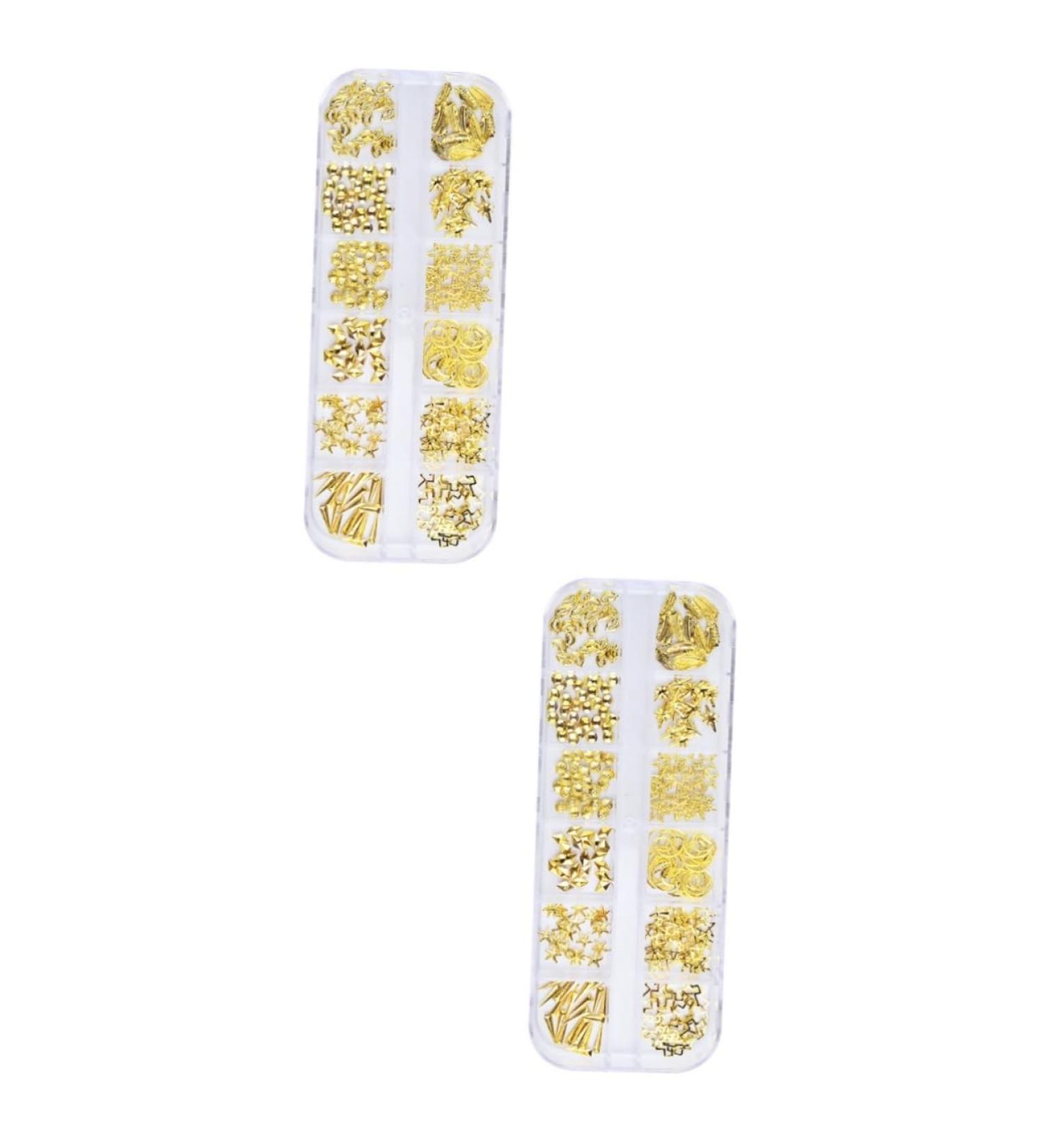 FRCOLOR Tiger Ears Headband Boxes Nail Decorations for Nail Art Nail Art Decoration Manicure Nail Gold Decorations Nail Art Ornaments DIY Nail 3D Hollow Out Manicure Decoration - Buy Online on GoSupps.com