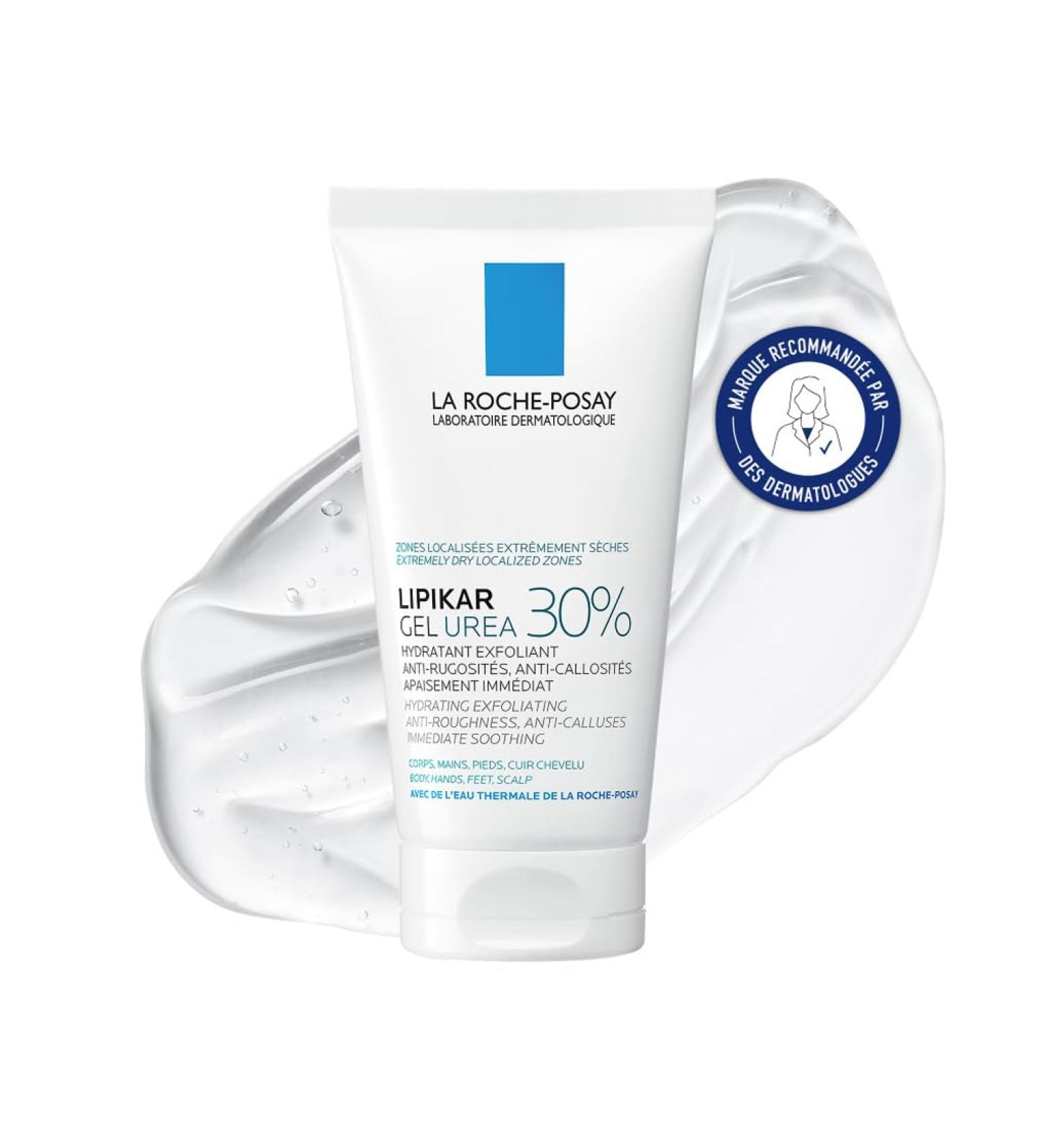 La Roche-Posay Lipikar Urea 30% Exfoliating Moisturizing Gel Ideal for Very Dry Skin Fights Dry Patches and Keratoses Soothing Formula Combining Urea and Niacinamide 50 ml - Buy Online on GoSupps.com