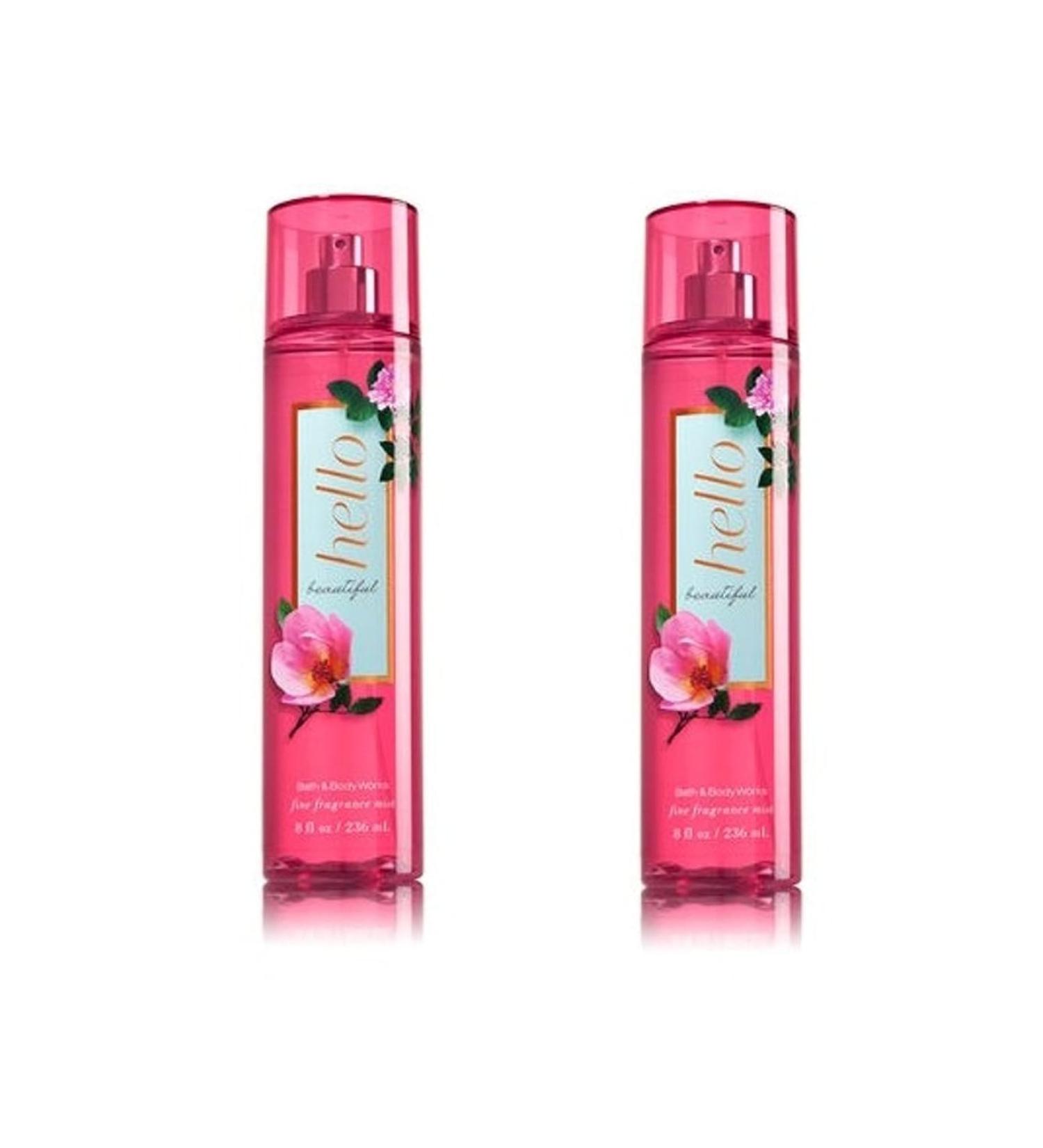 Bath & Body Works Hello Beautiful Fine Fragrance Mist Pack of 2 Rose 8 Fl Oz (Pack of 2)