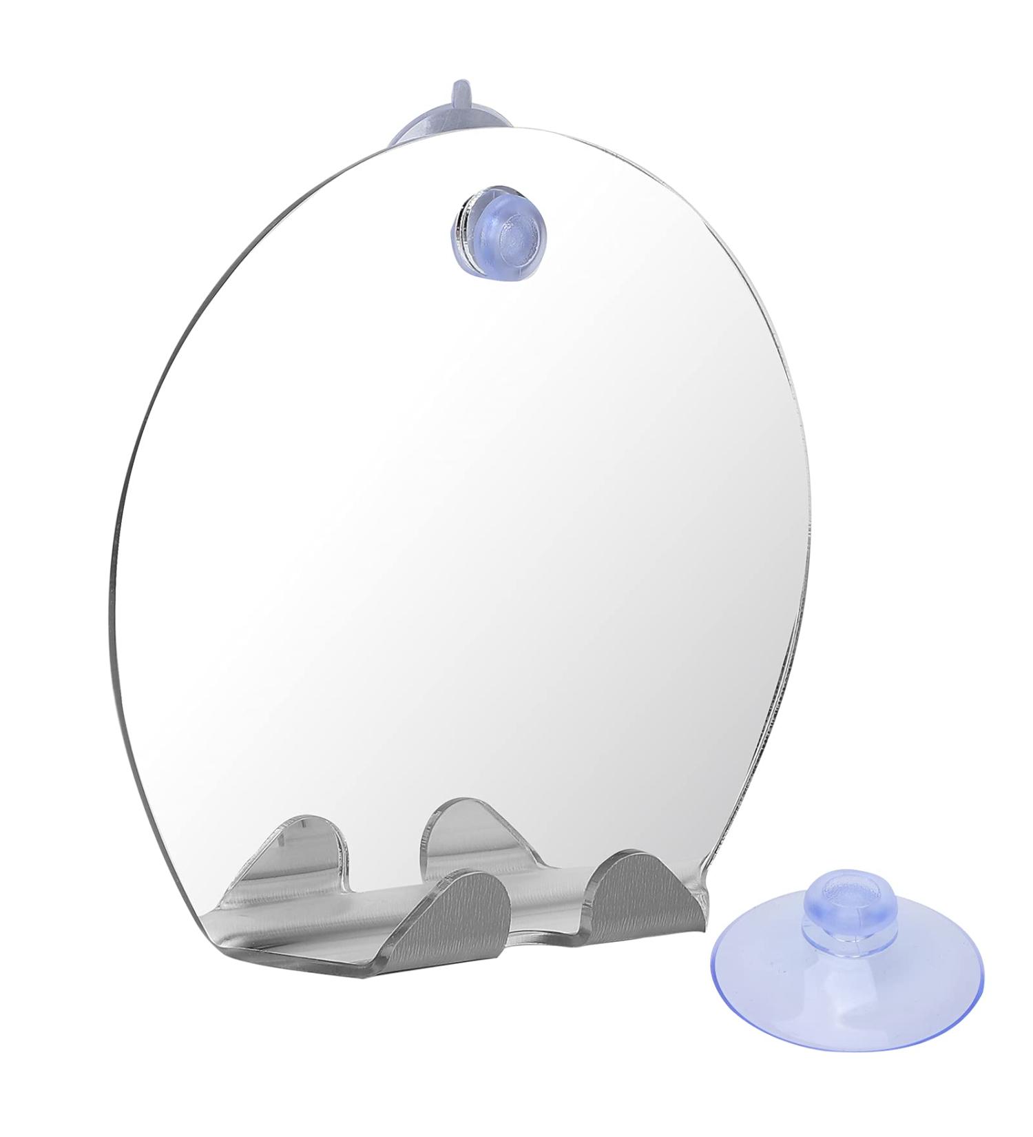 Fogless Shower Mirror for Shaving with Powerful Suction and Hook - Bathroom Accessories - Buy Online on GoSupps.com