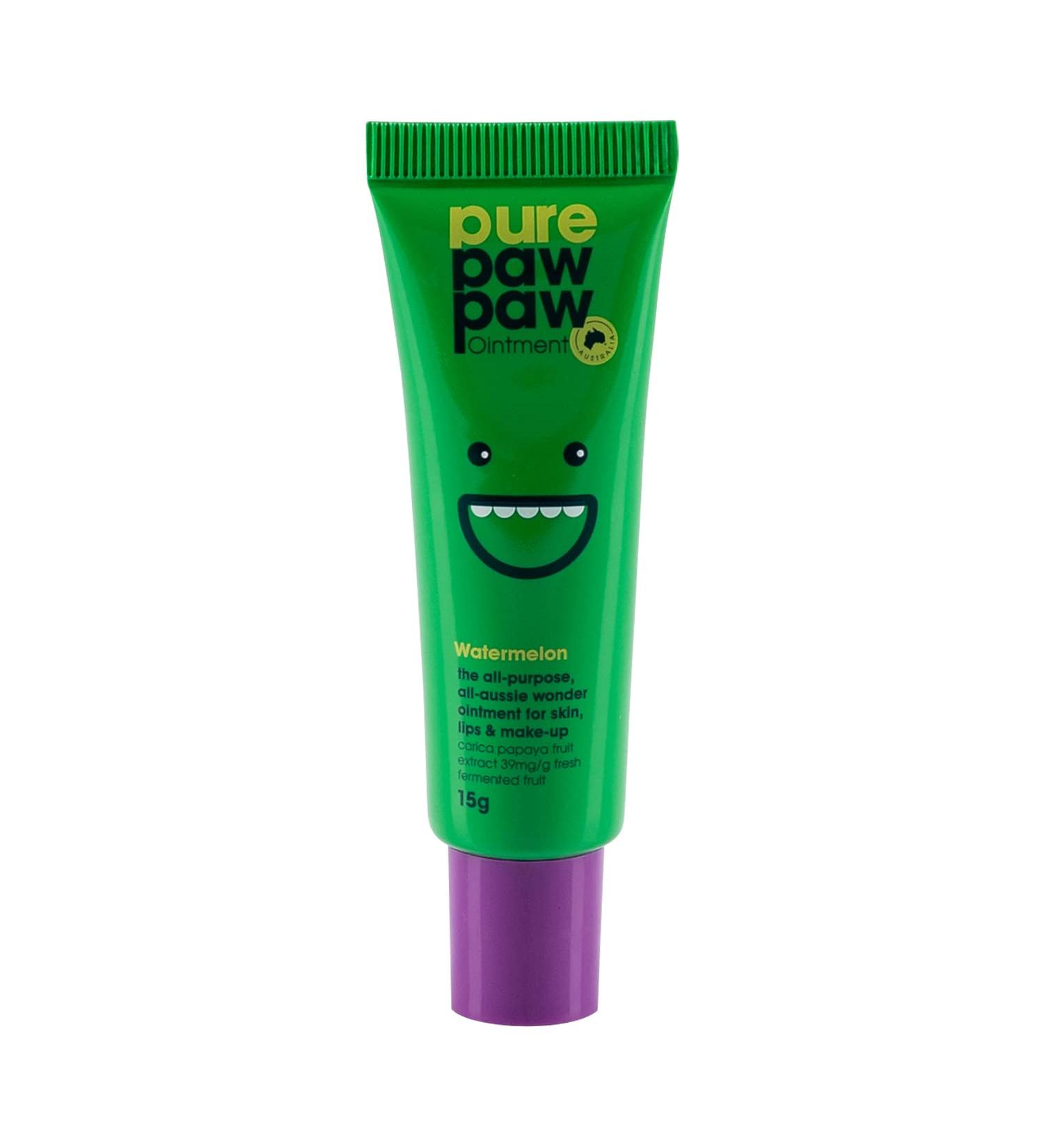 Pure Paw Paw Australian Ointment with Watermelon - Soothes & Smooths Lips & Skin | 15g - All Skin Types Makeup-Friendly - Buy Online on GoSupps.com