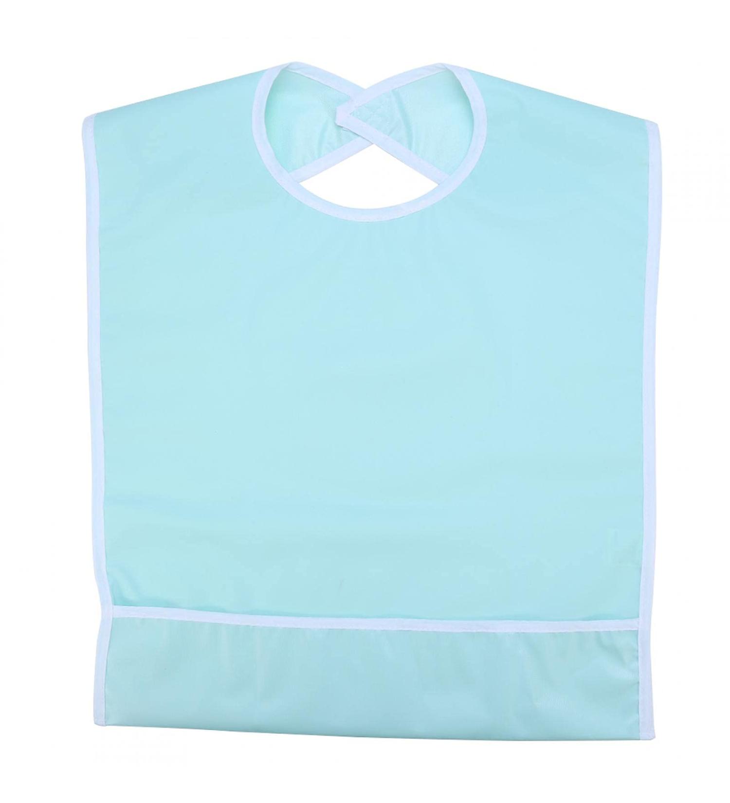 Adult Bibs Waterproof Adult Elder Mealtime Bib Clothes Clothing Protector Dining Aid a Perfect Item for the Adult and the Elder Who Lack Ability to Have Meal Reusable(Light green) - Buy Online on GoSupps.com