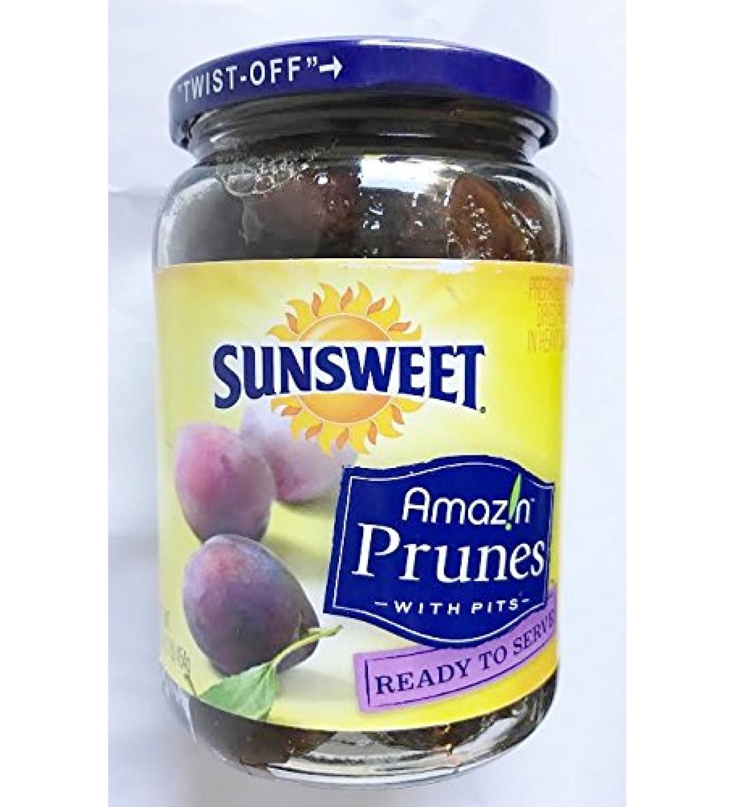 Sunsweet Amazin Prunes with Pits - Ready to Serve 16 oz. (Pack of 2)