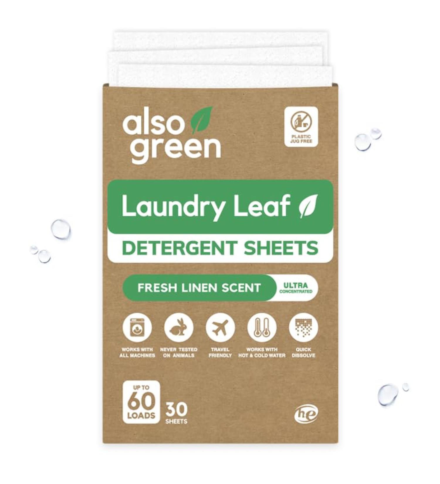 Eco-Friendly Laundry Leaf Detergent Sheets | Sustainable Clean for All Fabrics | Shop Internationally - Buy Online on GoSupps.com