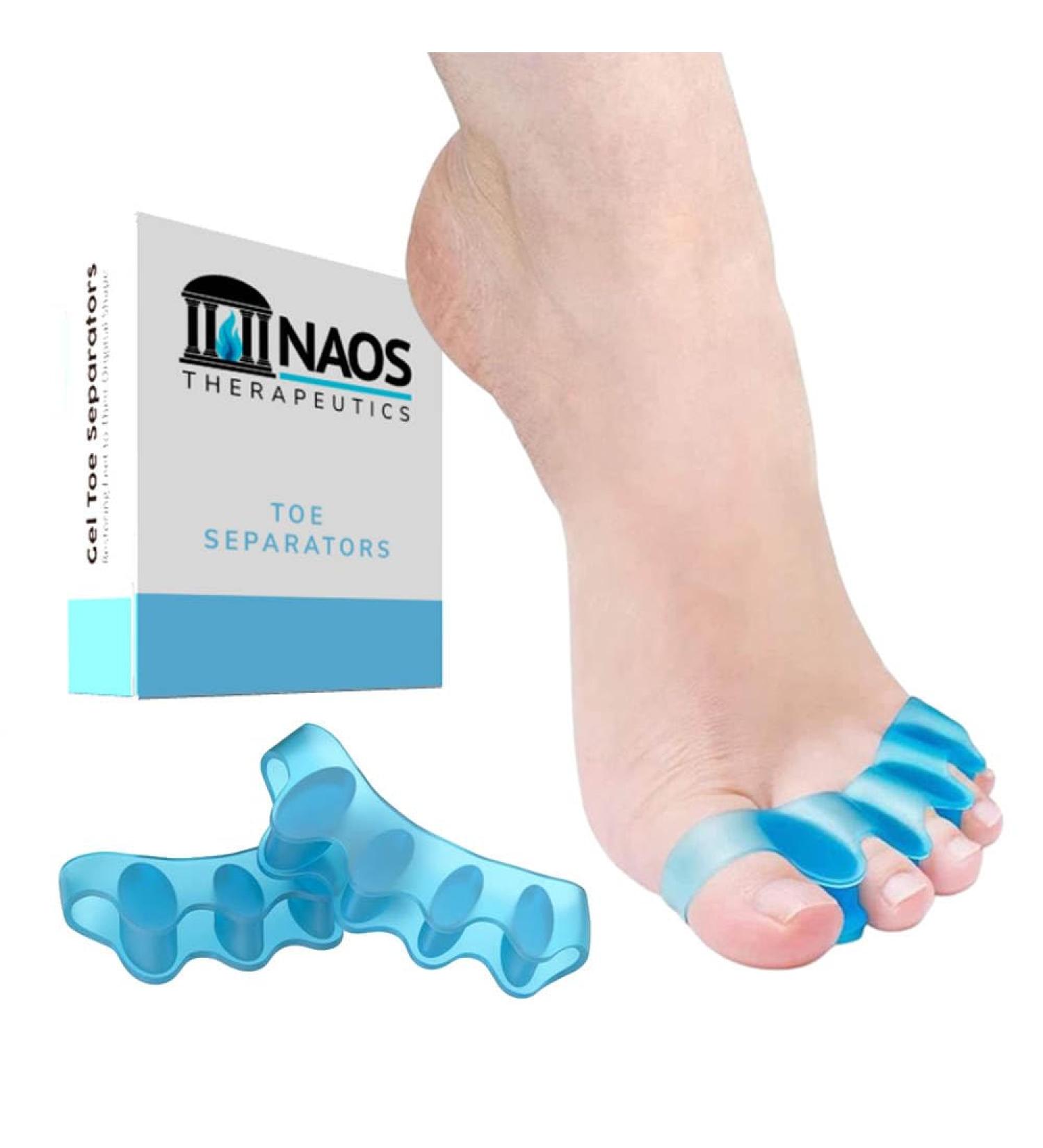 Toe Separators for Bunion Pain Relief | Foot Stretcher & Muscle Strengthening | NAOS Therapeutics | Unisex Foot Health Solution - Buy Online on GoSupps.com