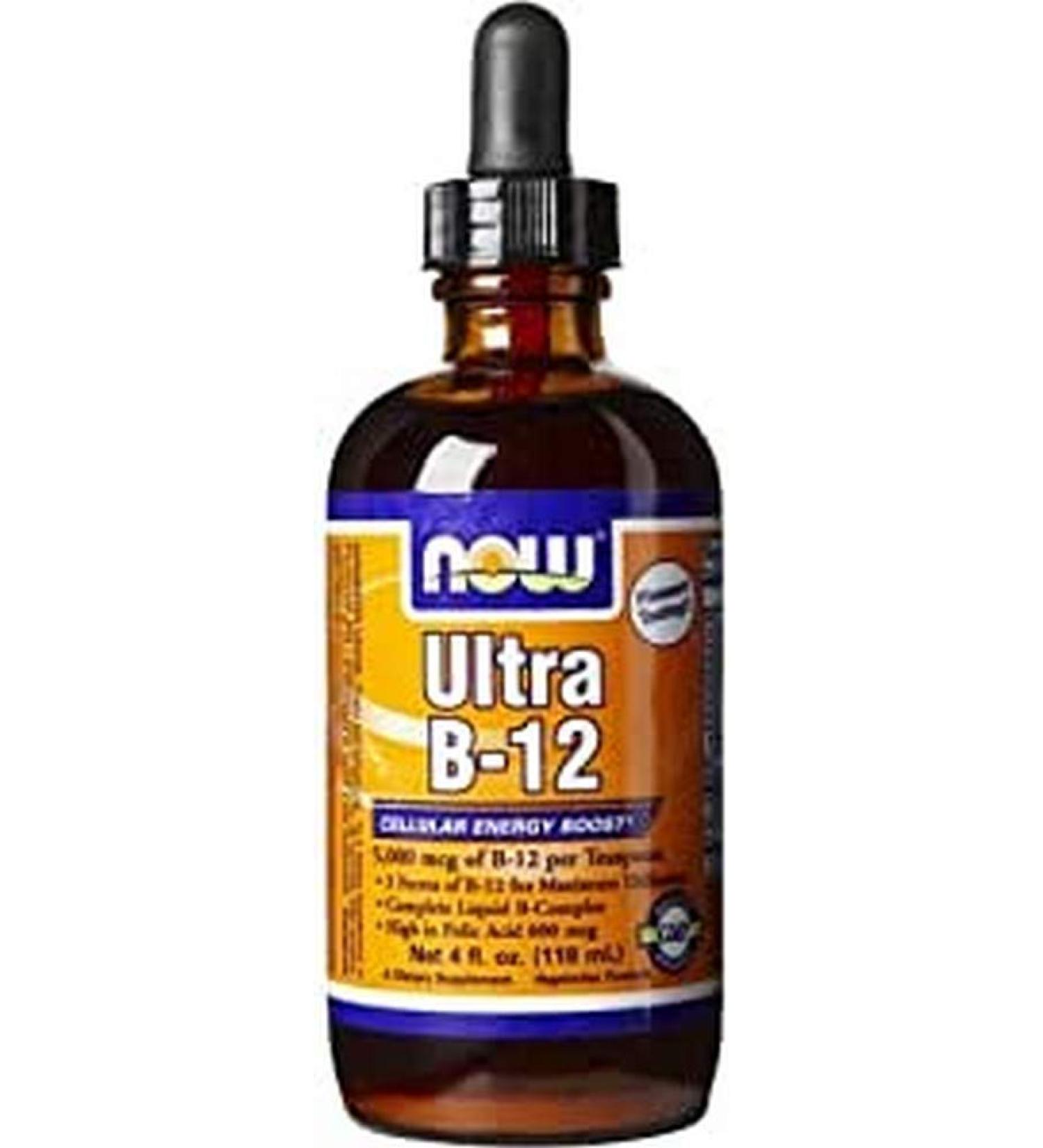 Now Ultra B12 4 oz: High Potency Vitamin B12 Supplement - Buy Online on GoSupps.com