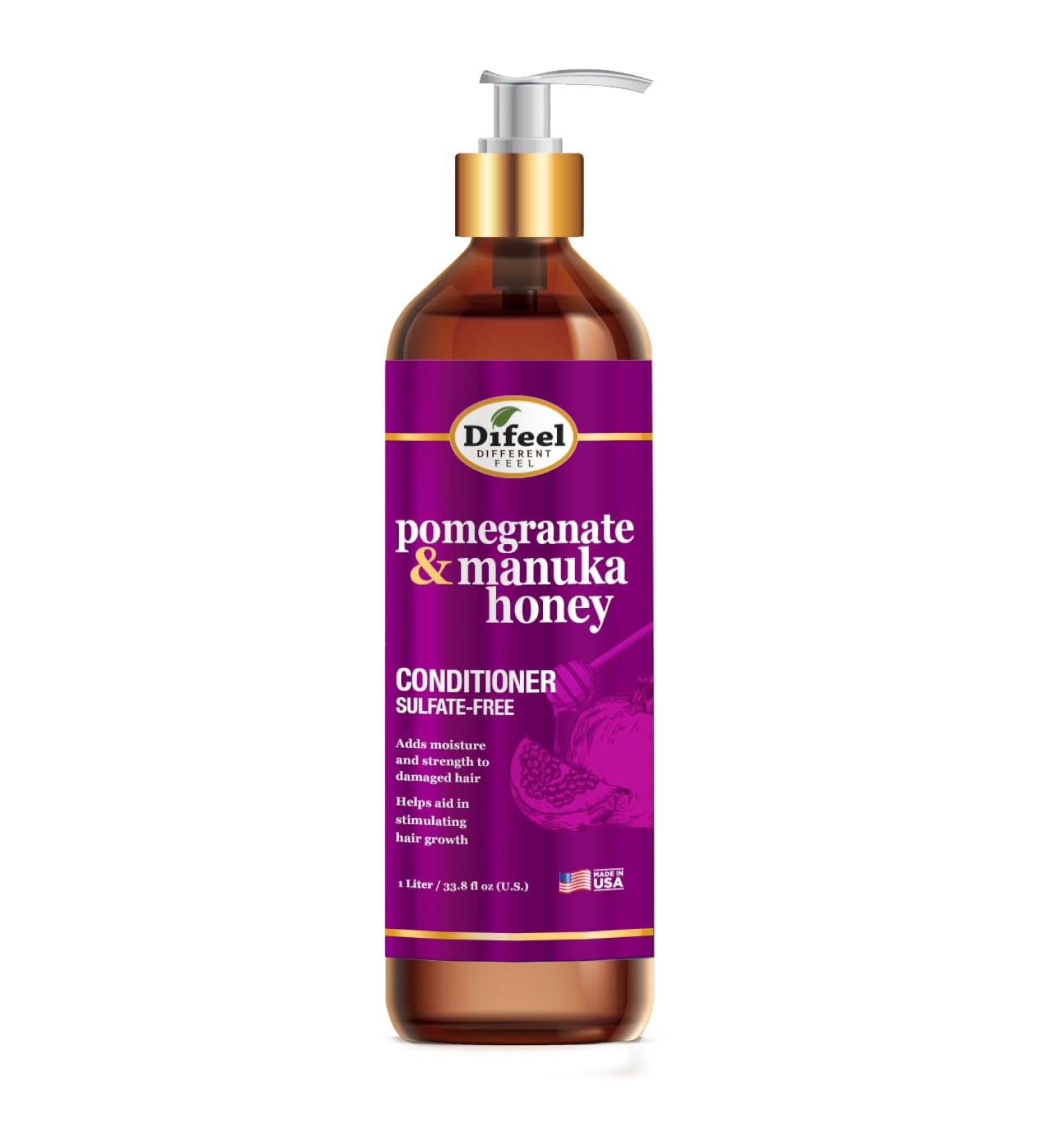 Difeel Pomegranate & Manuka Honey Conditioner 33.8 oz Sulfate-Free Moisture for Dry Damaged Hair International Shipping Available - Buy Online on GoSupps.com