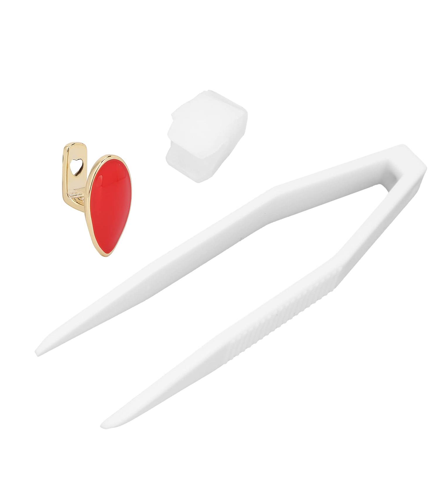 Verdant Touch Hip Hop Teeth - Removable Red Halloween Dentures for Cosplay & Parties | International Shipping - Buy Online on GoSupps.com