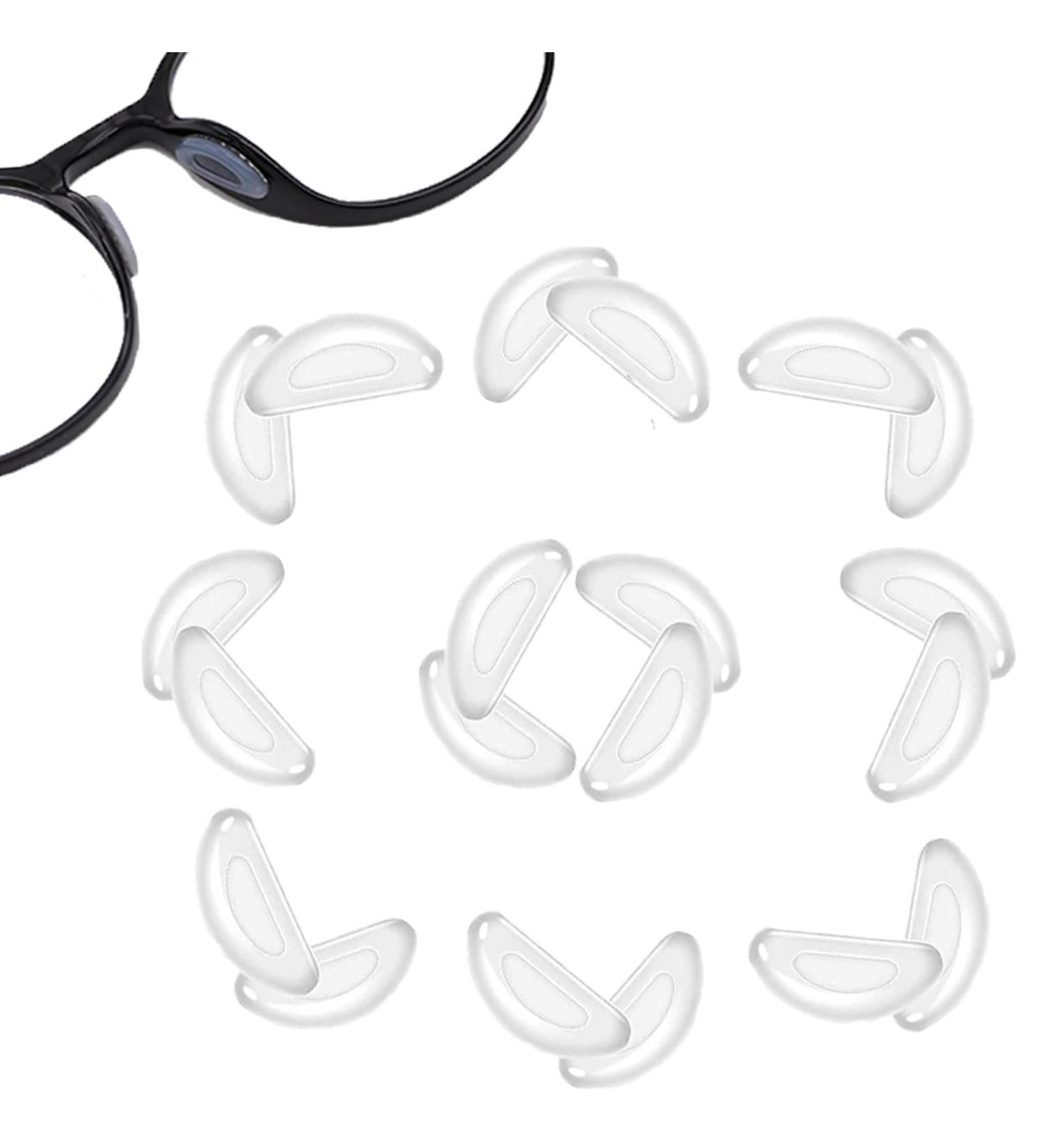 10 Pairs Self-Adhesive Silicone Nose Pads for Glasses & Sunglasses - Anti-Slip Soft & Transparent - Buy Online on GoSupps.com