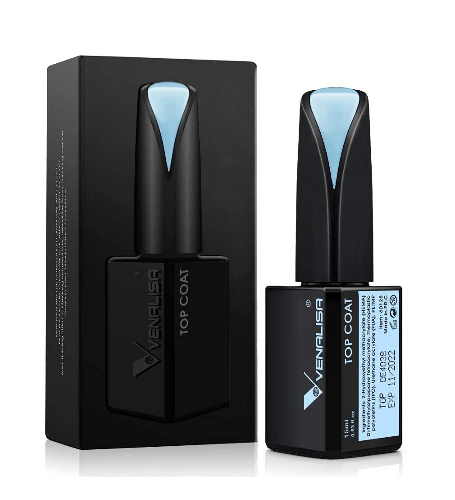 VENALISA 15ML No Wipe Tempered Top Coat - High Gloss, Scratch Resistant Finish | Long Lasting Gel Nail Polish Kit - Buy Online on GoSupps.com