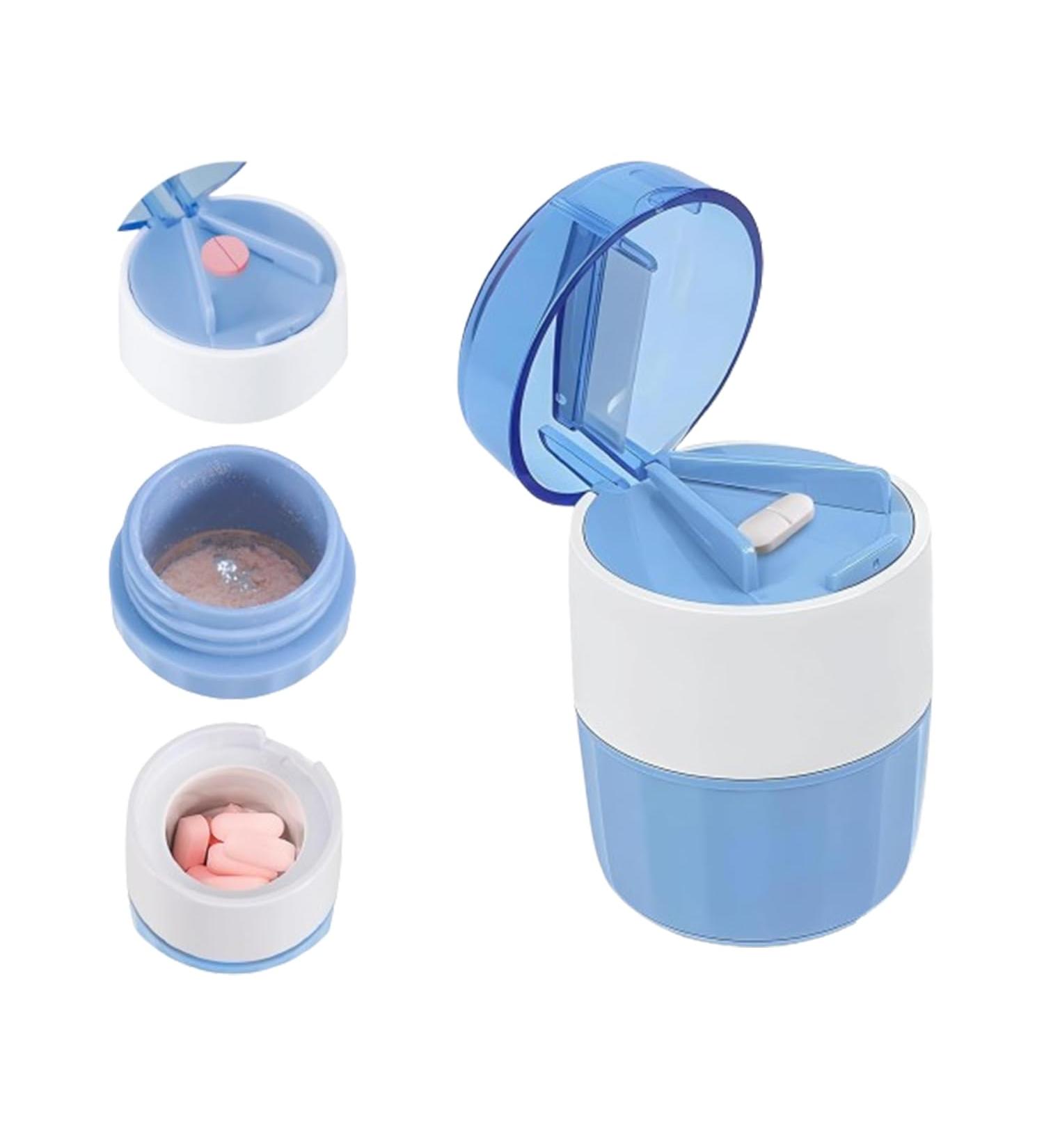 Coupe Medicaments Multifonction 3 En 1 S parateur De Comprim s Avec Lame Broyeur Medicament Avec Compartiment De Rangement Et Lame Convient Aux Personnes Ayant Des Difficult s Avaler - Buy Online on GoSupps.com