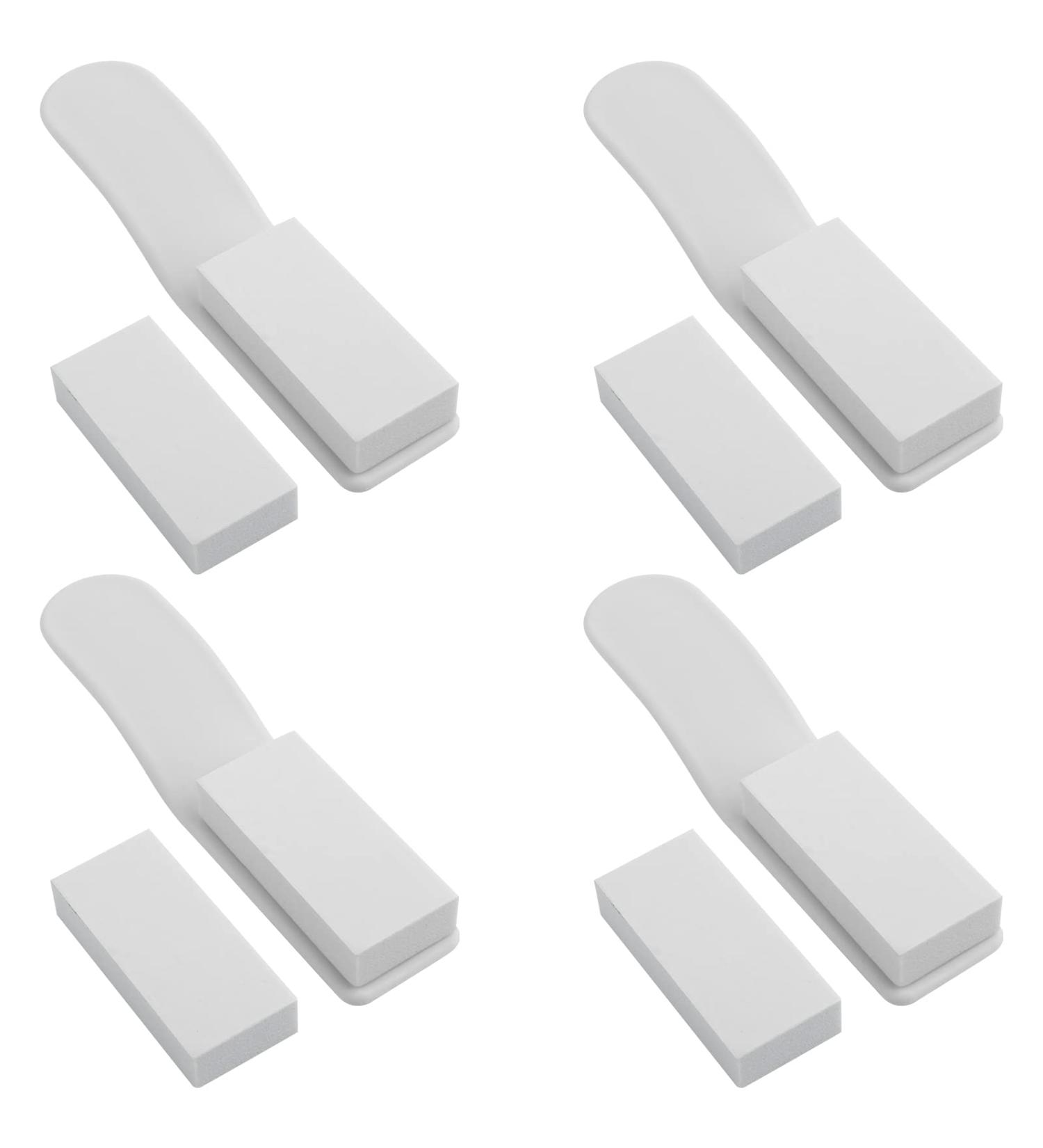 Pack of 4 White Toilet Seat Cover Lifters with Self-Adhesive Stickers - Cosmos - Buy Online on GoSupps.com