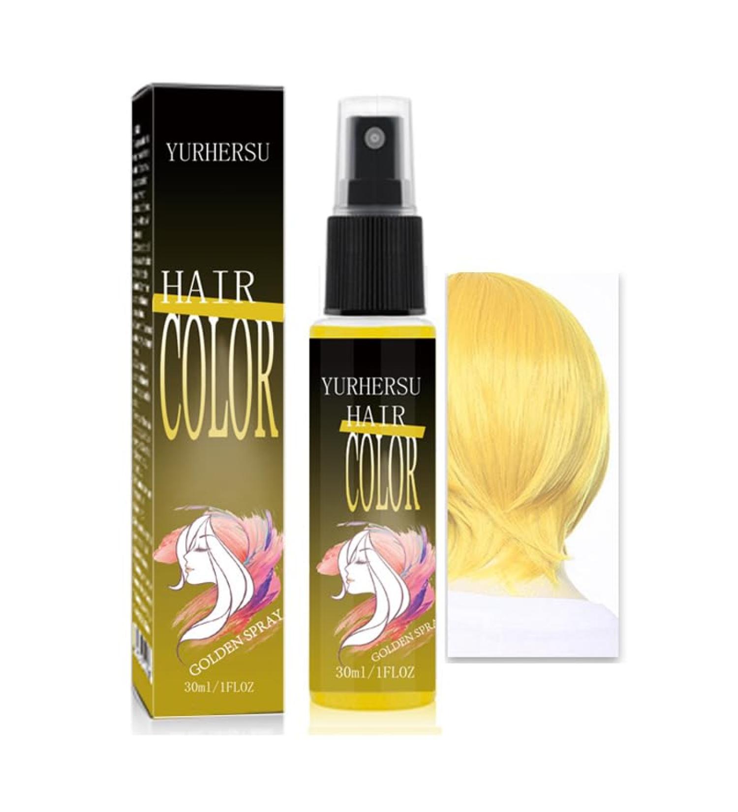 AKARY Golden Instant Vivid Hair Color Spray - Washable Temporary Dye for Quick Root Concealment | 1 oz - Buy Online on GoSupps.com