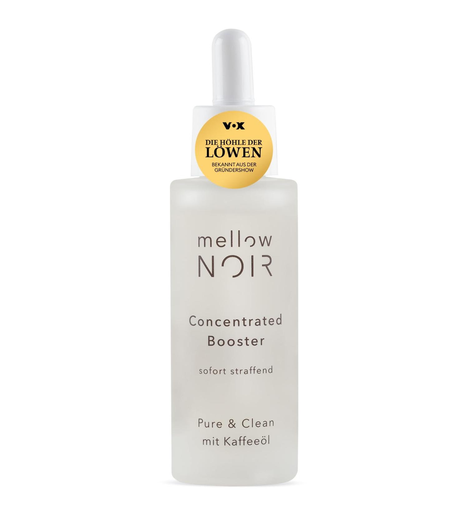 Mellow Noir Concentrated Booster |Immediately tightening |Vegan climate -neutral & clean |Hyaluron facial serum |30 ml |Certified natural cosmetics |Eye serum |Serum for eye care & facial care 30 ml (1 Pack)