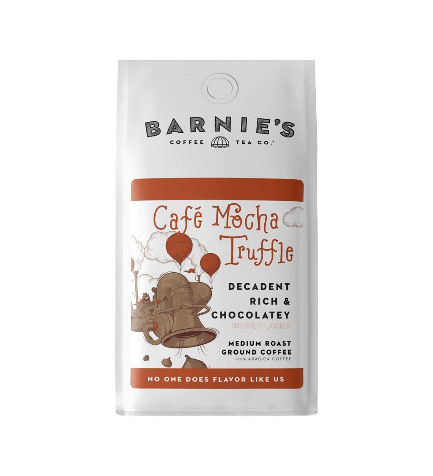 BARNIE'S COFFEE TEA CO. Cafأƒآ© Mocha Truffle - Sugar Free Ground Arabica Coffee, 12 oz - Buy Online on GoSupps.com