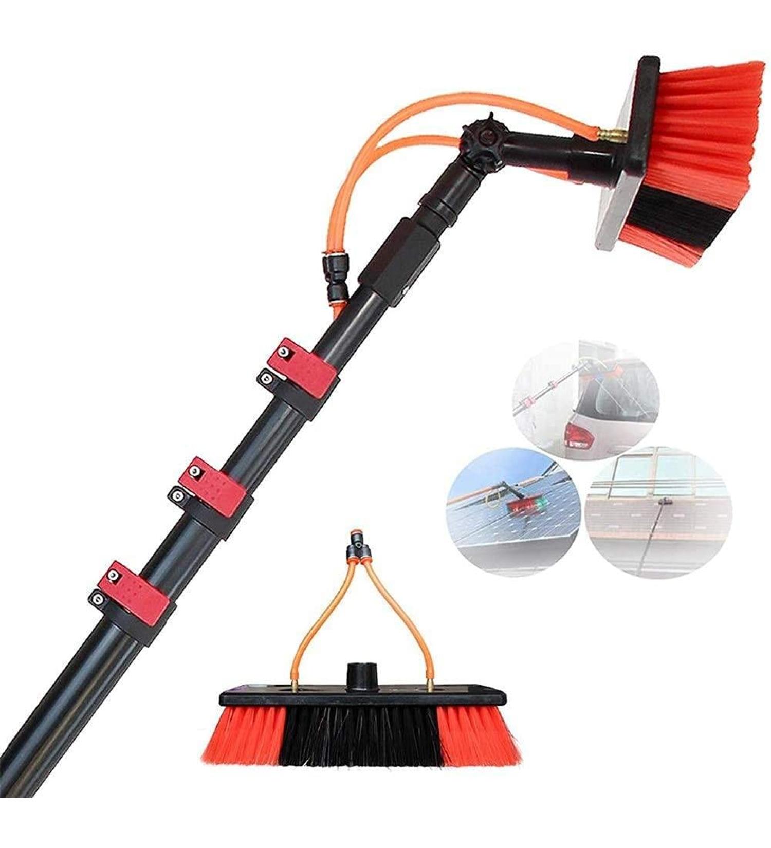 Telescopic Washing Brush Telescopic Rod Water-Bearing Window Cleaning Rod for Conservatory and Solar System Cleaning photovoltaic Cleaning 12FT/3.6M - Buy Online on GoSupps.com
