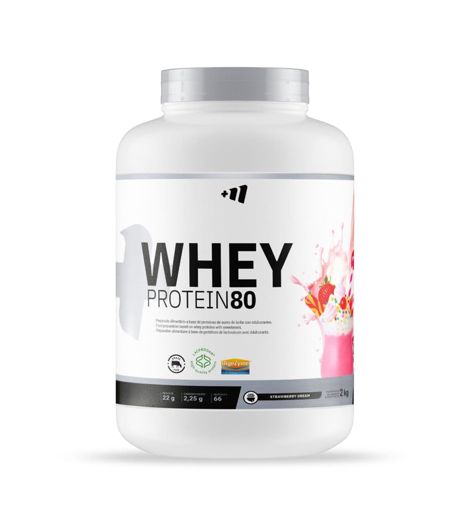 Whey Protein 80-2 kg - R ve de fraise - Prot ine de lactos rum - Prot ine de bl - Avec lacprodan d'Arla et prot ines de lactos rum - Aide augmenter la masse musculaire