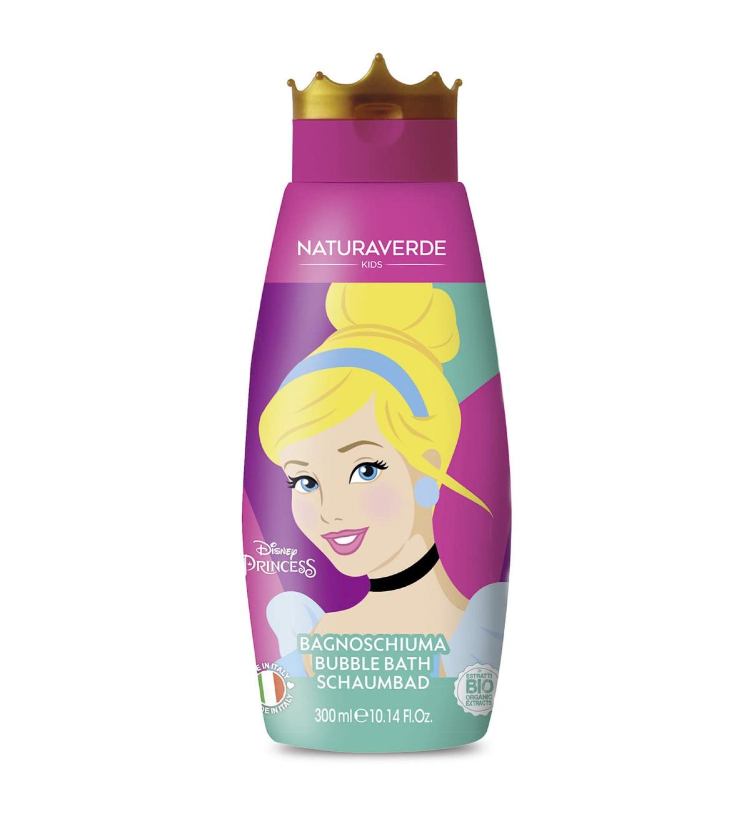 Naturaverde Kids Disney Princess Shower Gel - Organic Foam Body Care for Children | 300 ml - Buy Online on GoSupps.com