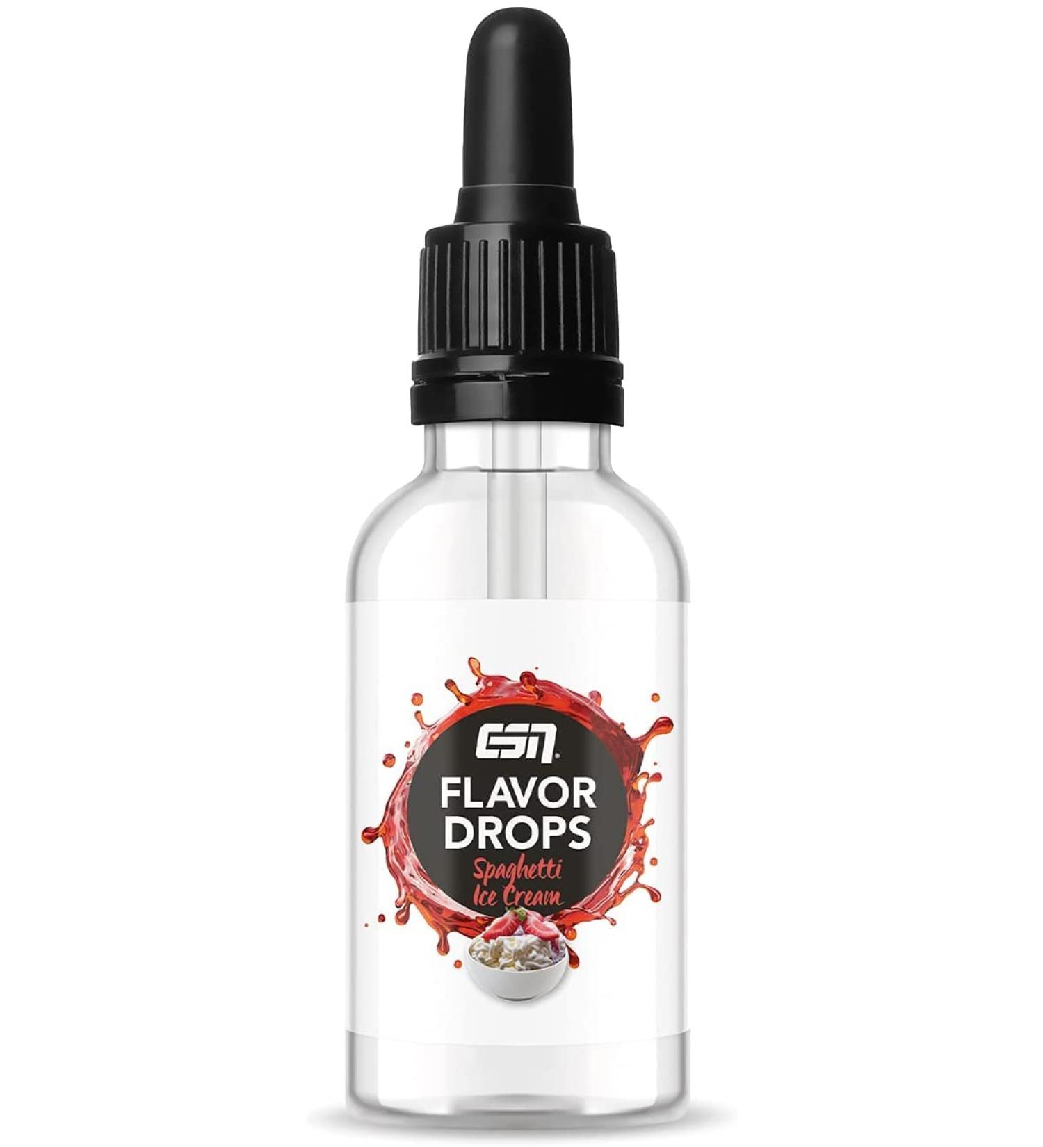 ESN Flavor Drops - Calorie Free Aromatic Drops for Refining Taste of Food and Drinks - 50ml (Ice Cream Spaghetti) - Buy Online on GoSupps.com