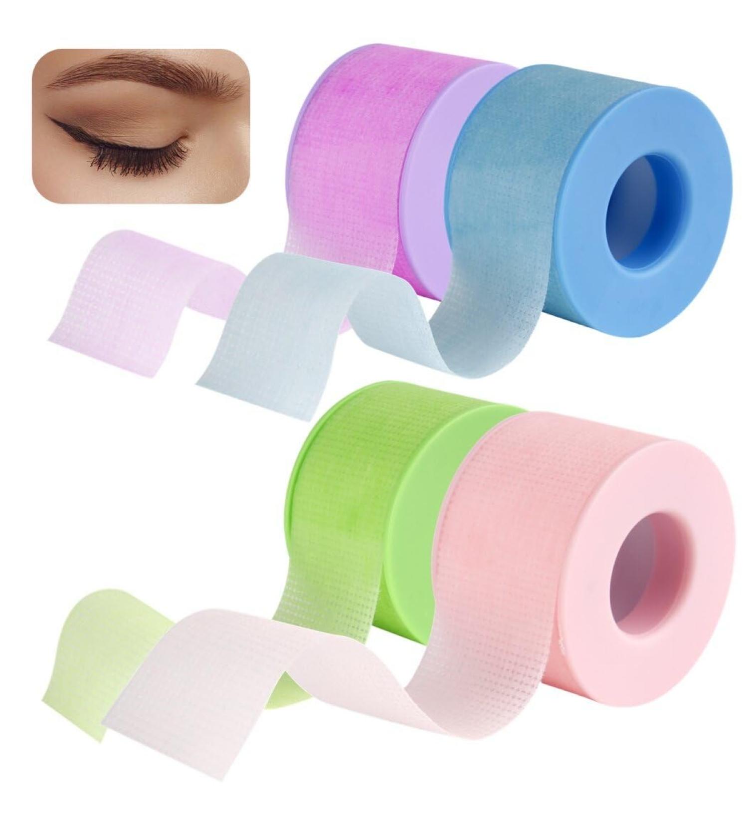Adhesive Eyelash Extension Tape - 4 Rolls of Breathable Microporous Fabric for Under Eye Use - Perfect for Lash Extensions - Buy Online on GoSupps.com