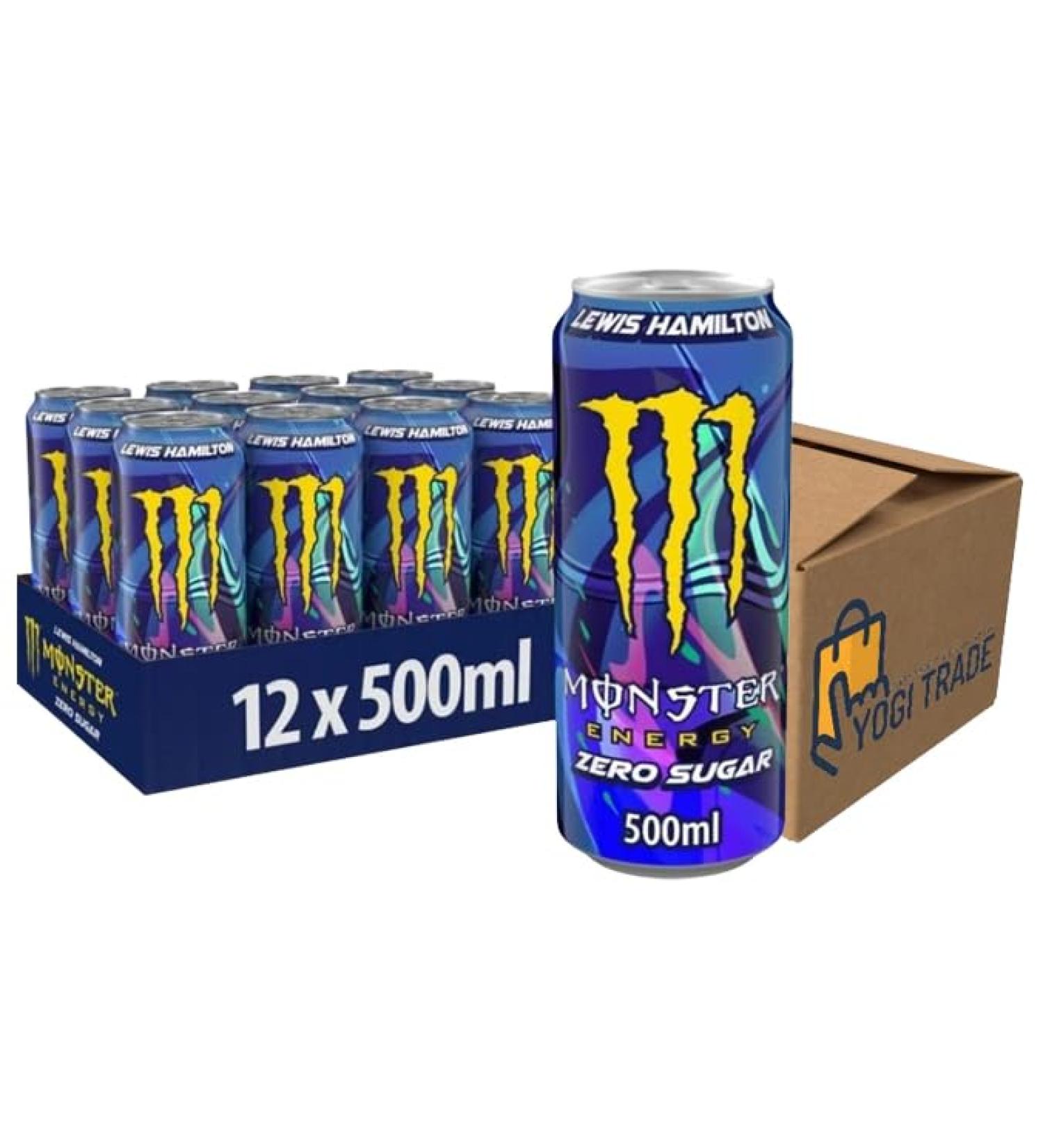 Yogi Trade Monster Energy Lewis Hamilton Zero Sugar 500ml (Pack of 12)