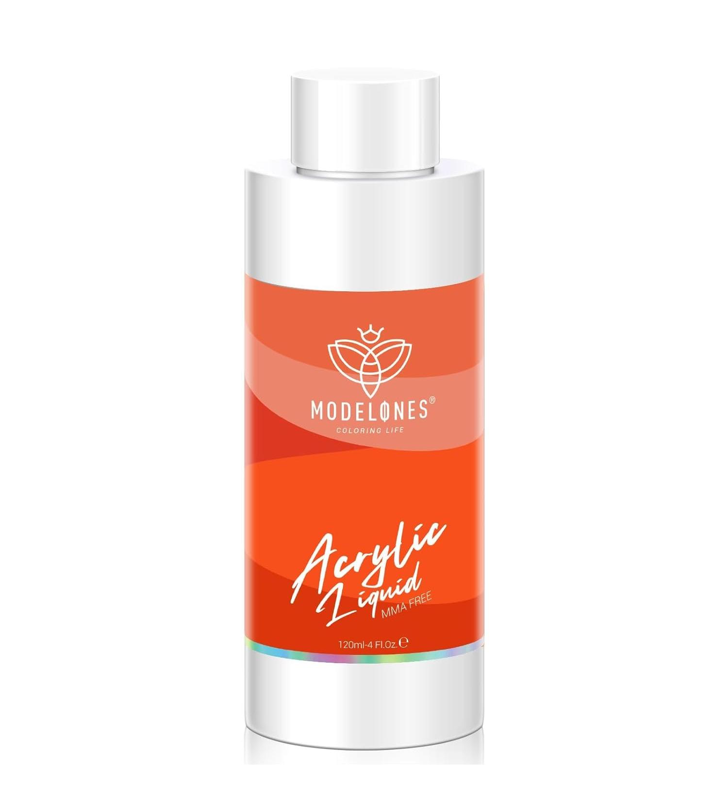 Modelones 120ml Acrylic Monomer for Acrylic Powder MMA-FREE Professional System Acrylic Nail Liquid for Acrylic Nails Extension &Carving Non-Yellowing - Buy Online on GoSupps.com