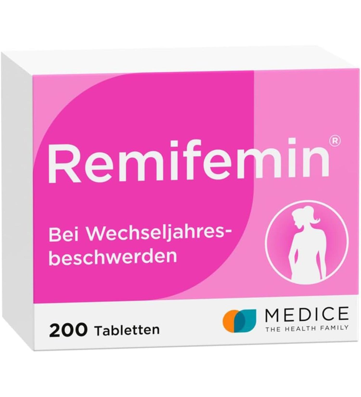 Remifemin 200 Tablets for Menopause Relief | Hormone-Free Vegetable Medicine | 1 Pack - Buy Online on GoSupps.com