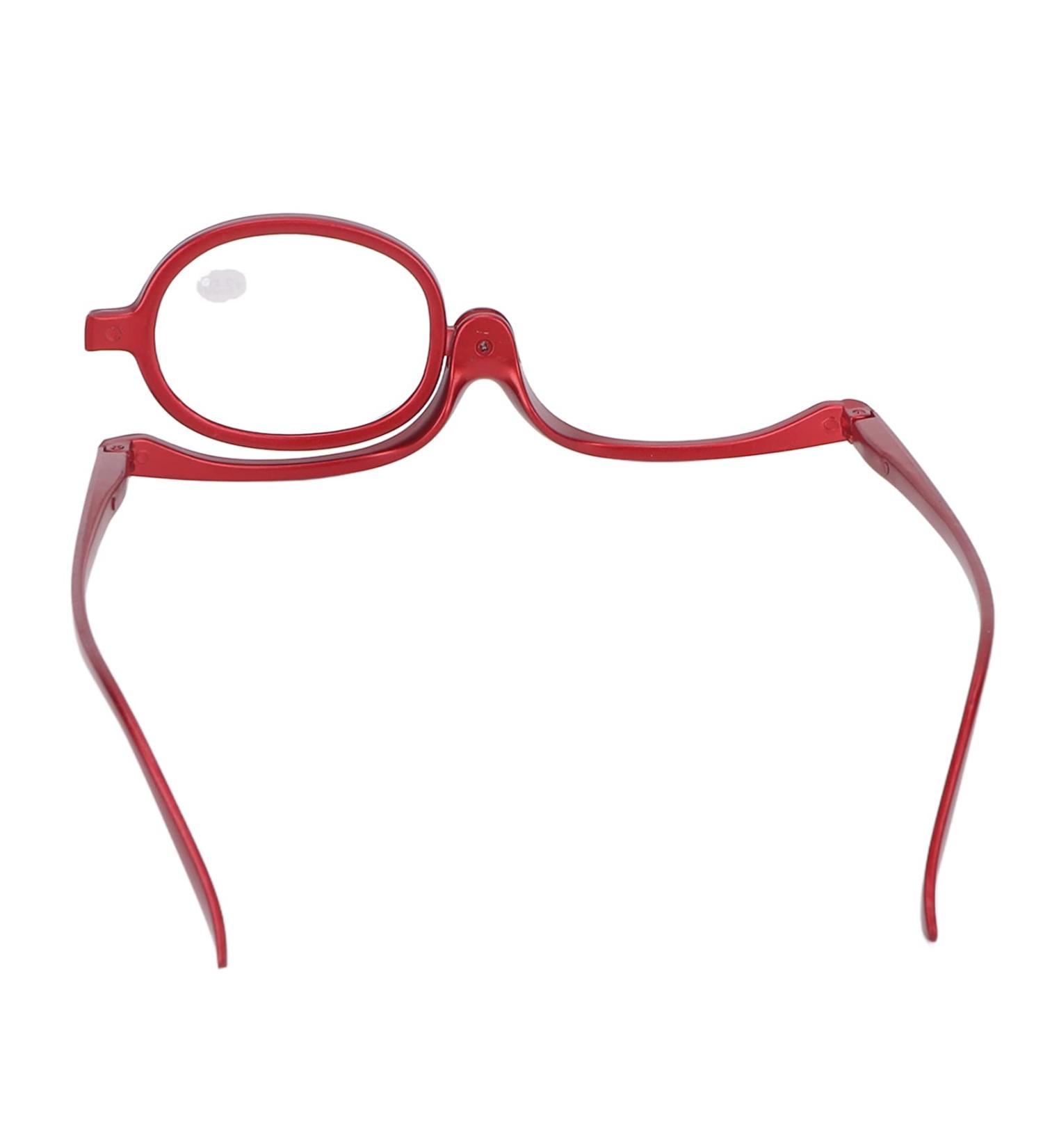 Buy Rotatable Magnifying Makeup Glasses for Women - Red (+2.50) | Enhance Precision Eye Makeup Application - Buy Online on GoSupps.com