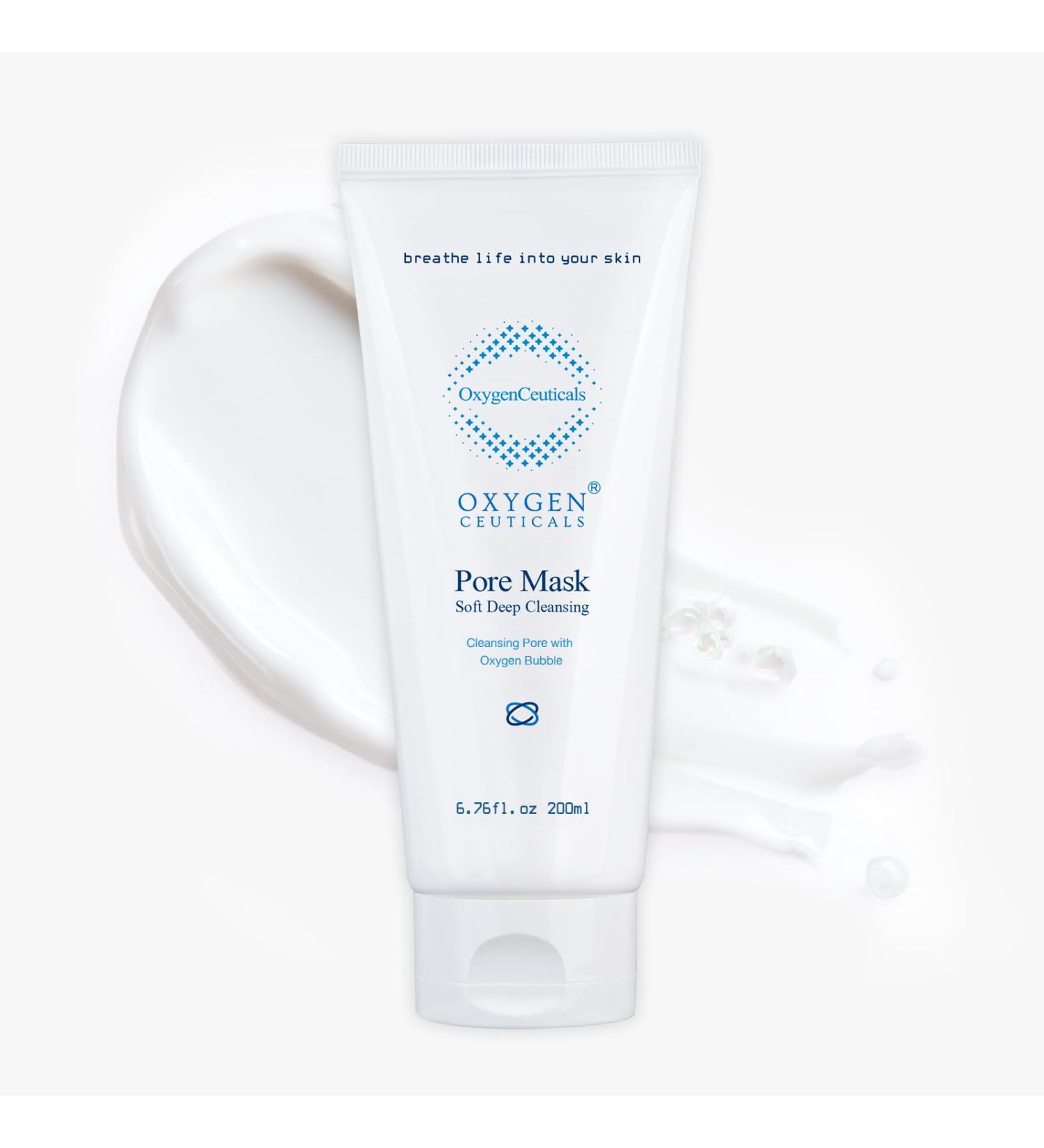 OxygenCeuticals Pore Mask Deep Cleansing Foaming Face Wash with Stearic Acid Lavender Oil & Portulaca Extract Helps Remove Impurities & Oil for Healthy-Looking Skin 6.7 fl.oz (200ml) - Buy Online on GoSupps.com