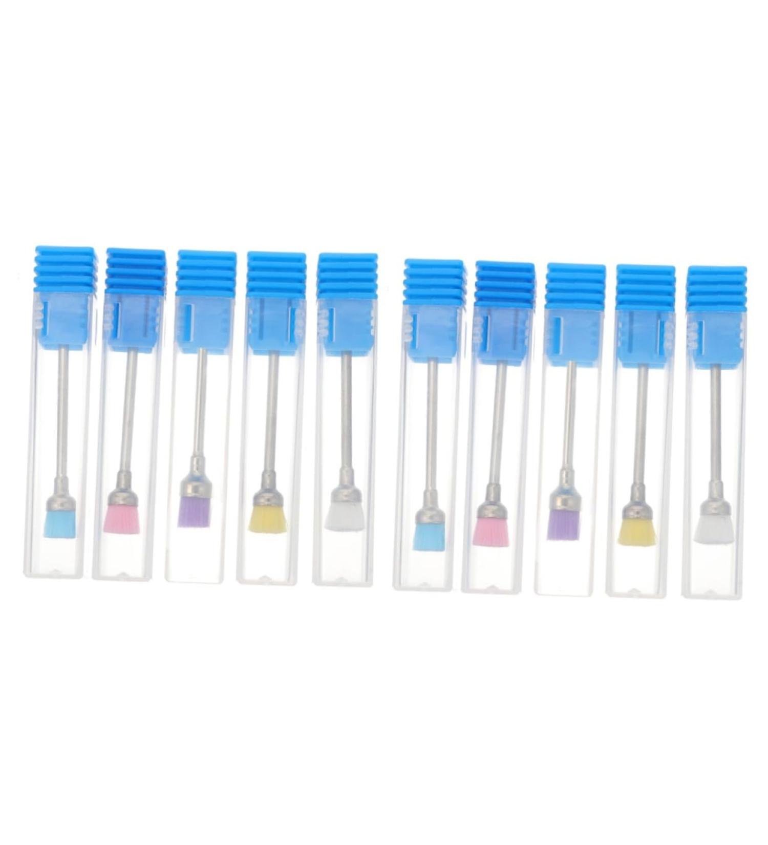 POPETPOP 10 Pcs Nail Dust Brush Carbide Drill Bit Manicure Tools Nail Tools Drill Scrub Brush Nail Art Brush Nail Drill Bit Brush Nail Art Tools Nail Dust Remover Nail Dust Cleaner Grip 7.5x1.2cmx2pcs Assorted Colorx2pcs - Buy Online on GoSupps.com
