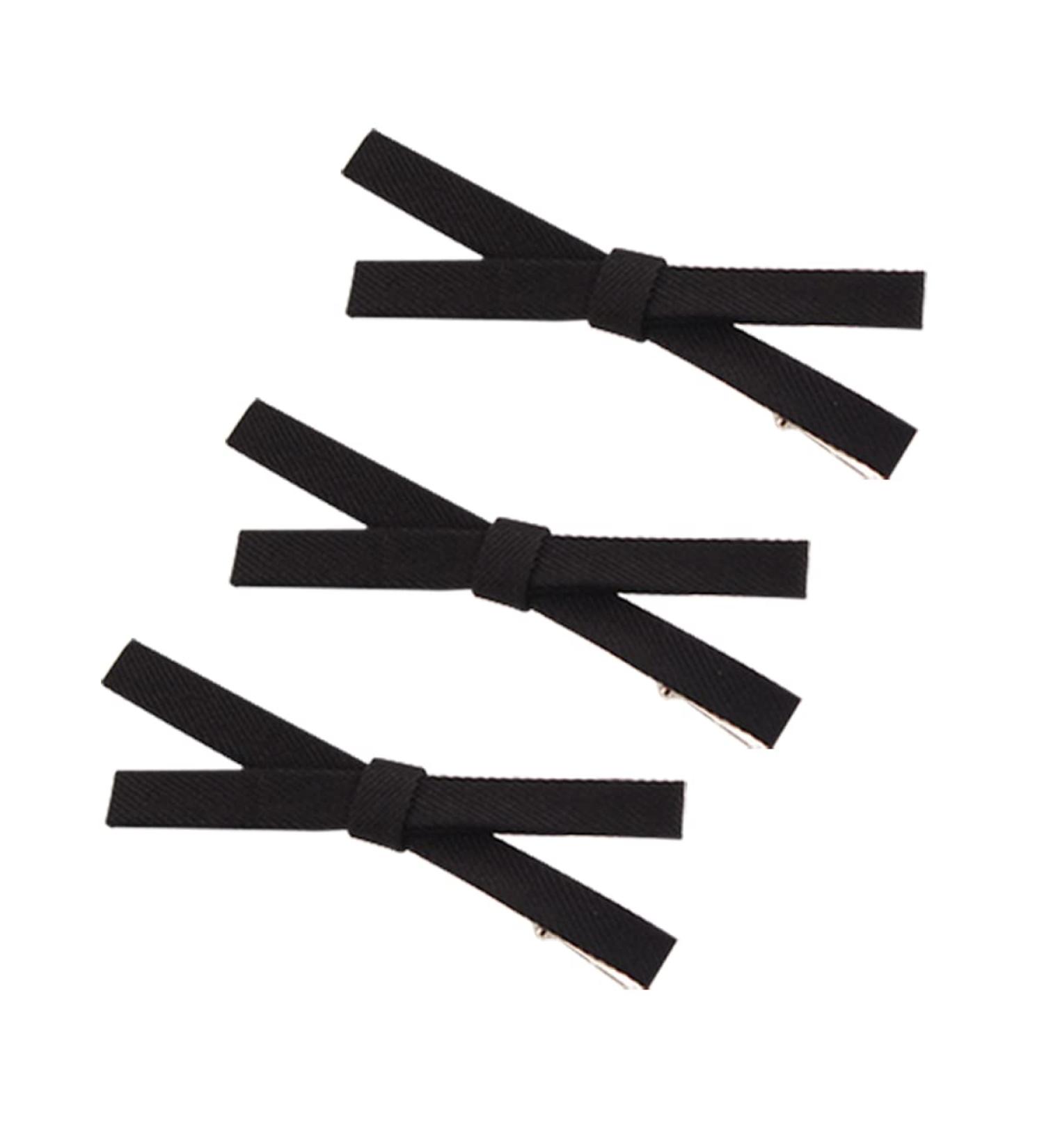 scicent Hair Clips for Girls 3 Pieces Hair Clip Fabric Hairpins Cross Hairpin Daily Matching Hair Accessories for Girls and Women - Black - 03 - Buy Online on GoSupps.com