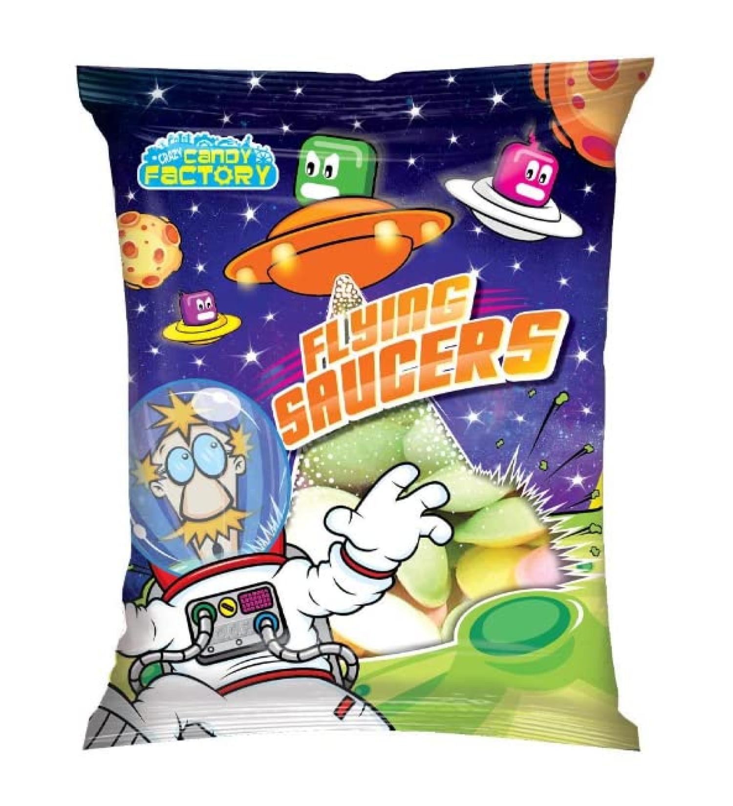 Ellies Jellies Crazy Candy Factory Flying Saucers Bag 36g x12