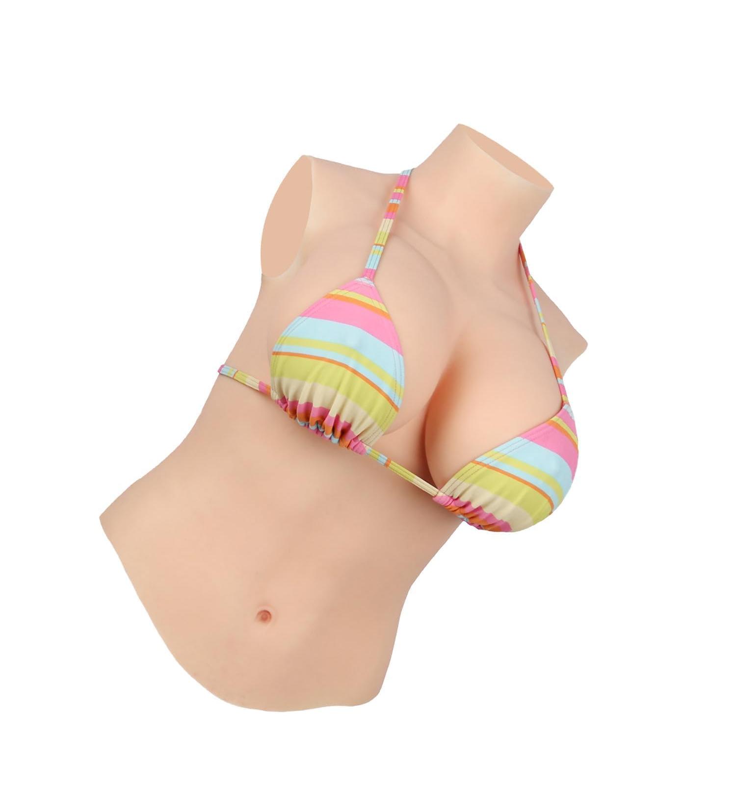 Cyomi Silicone Half Body Breast Forms - Realistic C-G Cup Breast Shapes for Crossdressers & Transgender Cosplay - Ivory White Elastic Cotton Filling - Buy Online on GoSupps.com