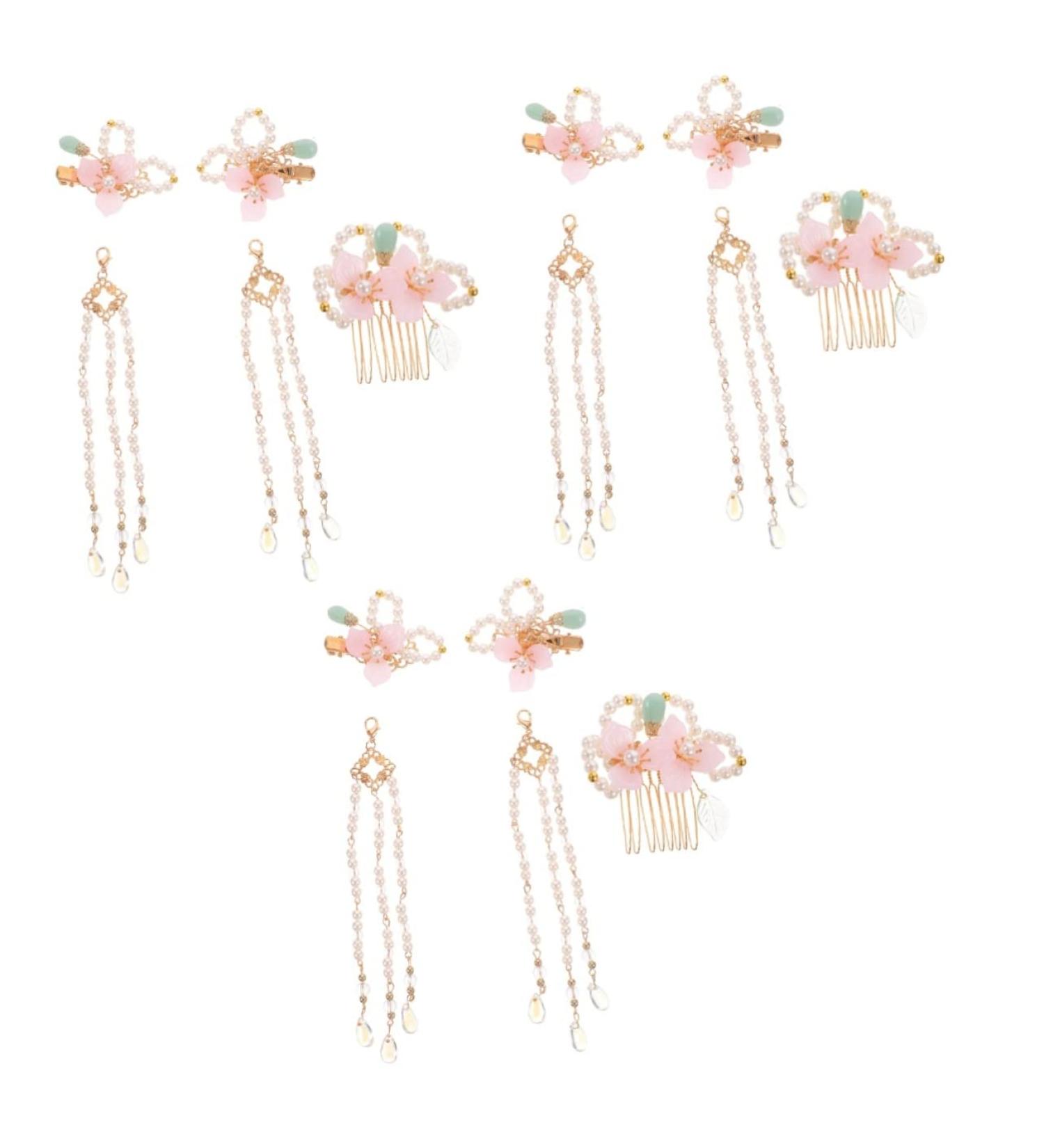 MAGICLULU 3 Sets Comb Chinese Hair Clips Kimono Flower Hair Clip Kimono Hair Full Length Mirror Hair Clips for Thick Hair Qipao Hair Clip Chinese Hair Accessories Hanfu Hairpin Pearl - Buy Online on GoSupps.com