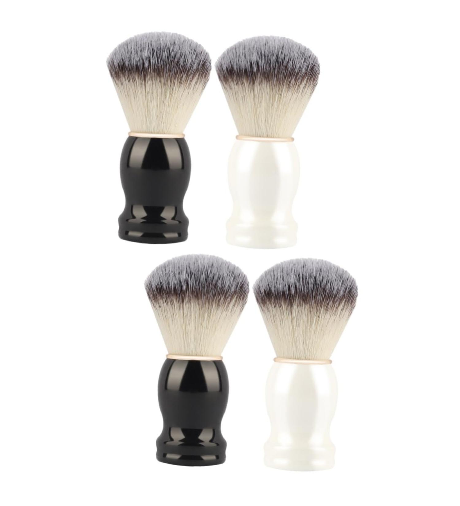 Magiclulu 4-Piece Manual Shaving Brush Set | Wooden Handle Razor Brush & Cleaning Tools | Multi-Purpose Shaving Accessories - Buy Online on GoSupps.com