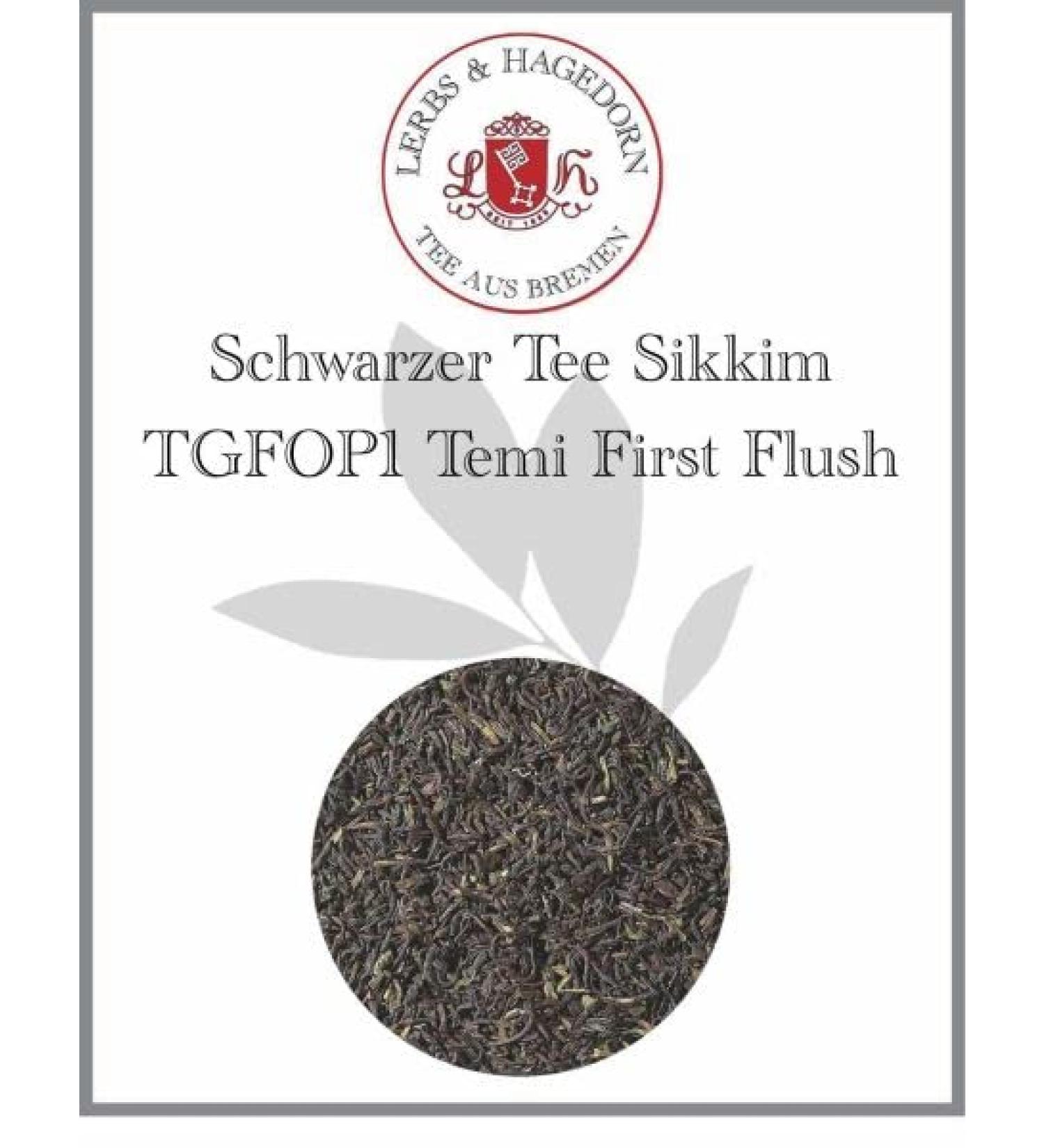  Lerbs & Hagedorn Lerbs & Hagedorn Sikkim Black Tea TGFOP1 Temi First Flush | Spring Taste 1 kg (approx. 81 liters) Tippy Golden Flowery Orange Pekoe - Buy Online on GoSupps.com
