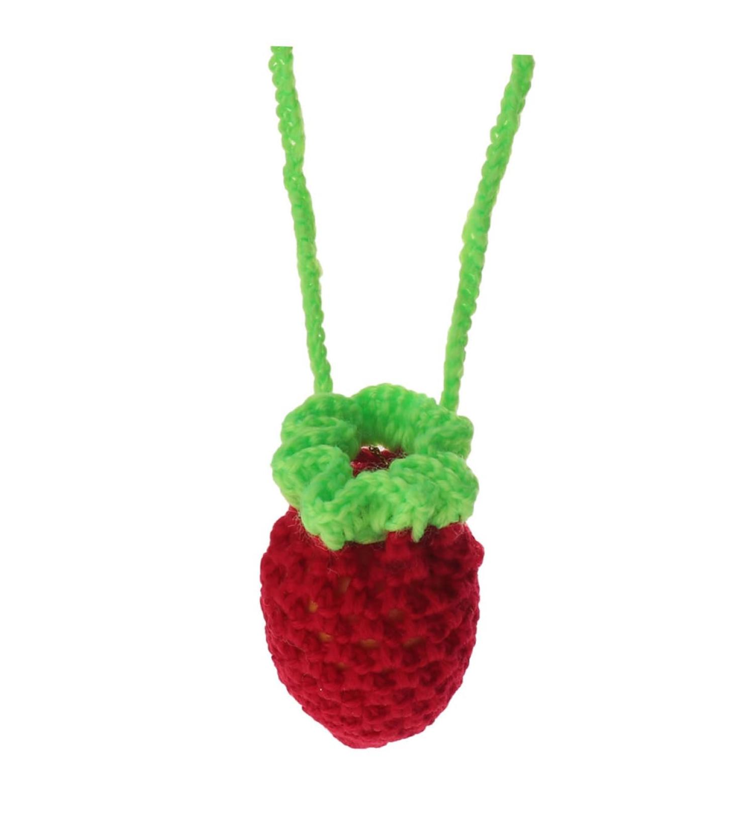 Alipis 2pcs Fruit Drawstring Vegetable Bags Strawberry Woolen Bag Egg Bag Shopping Hanging Net One Shoulder - Buy Online on GoSupps.com
