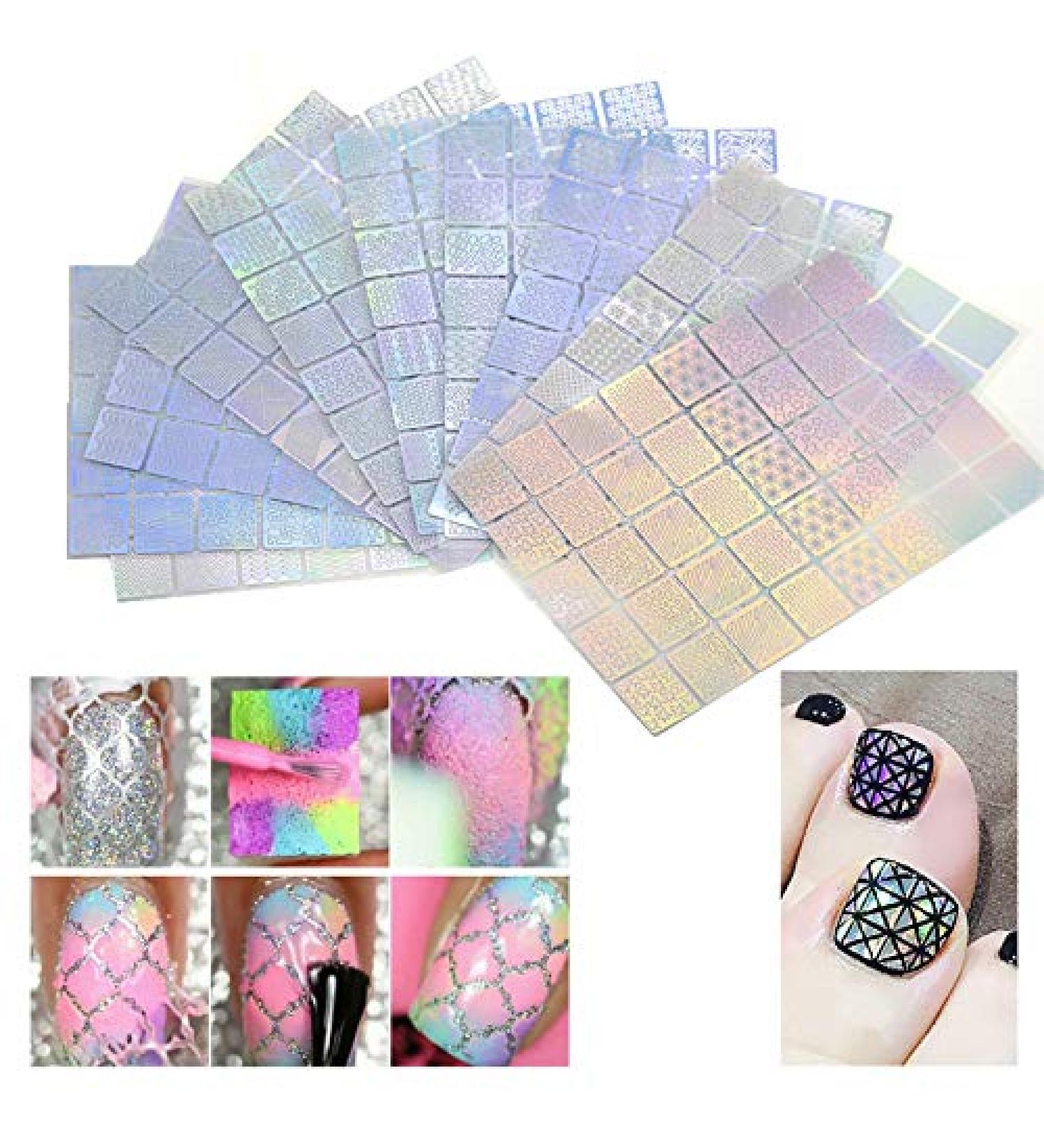 400 Pieces Nail Vinyls Stencil Kit Nail Guide Template&Sticker for Nail Art Tips Decals Total 10 Sheets Mixed 36 Designs - Buy Online on GoSupps.com