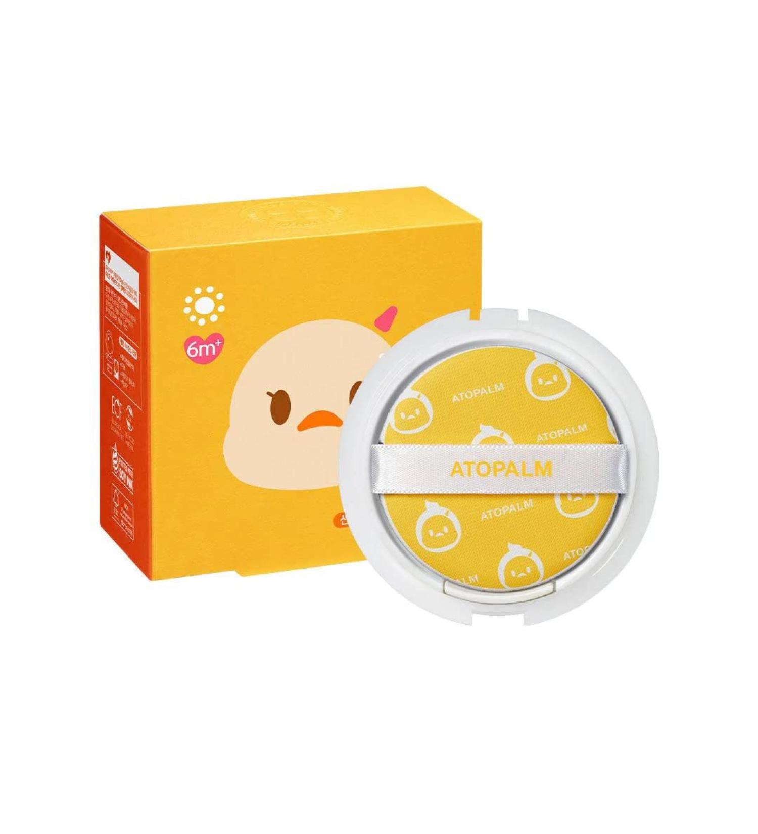 REFILL ATOPALM Tok Tok Facial Sun Pact  15g SPF43 PA+++| Facial Zinc Sunscreen for Sensitive Skin | Dry Skin Moisturizing Sun Protection | Korean Mineral Sun Cream