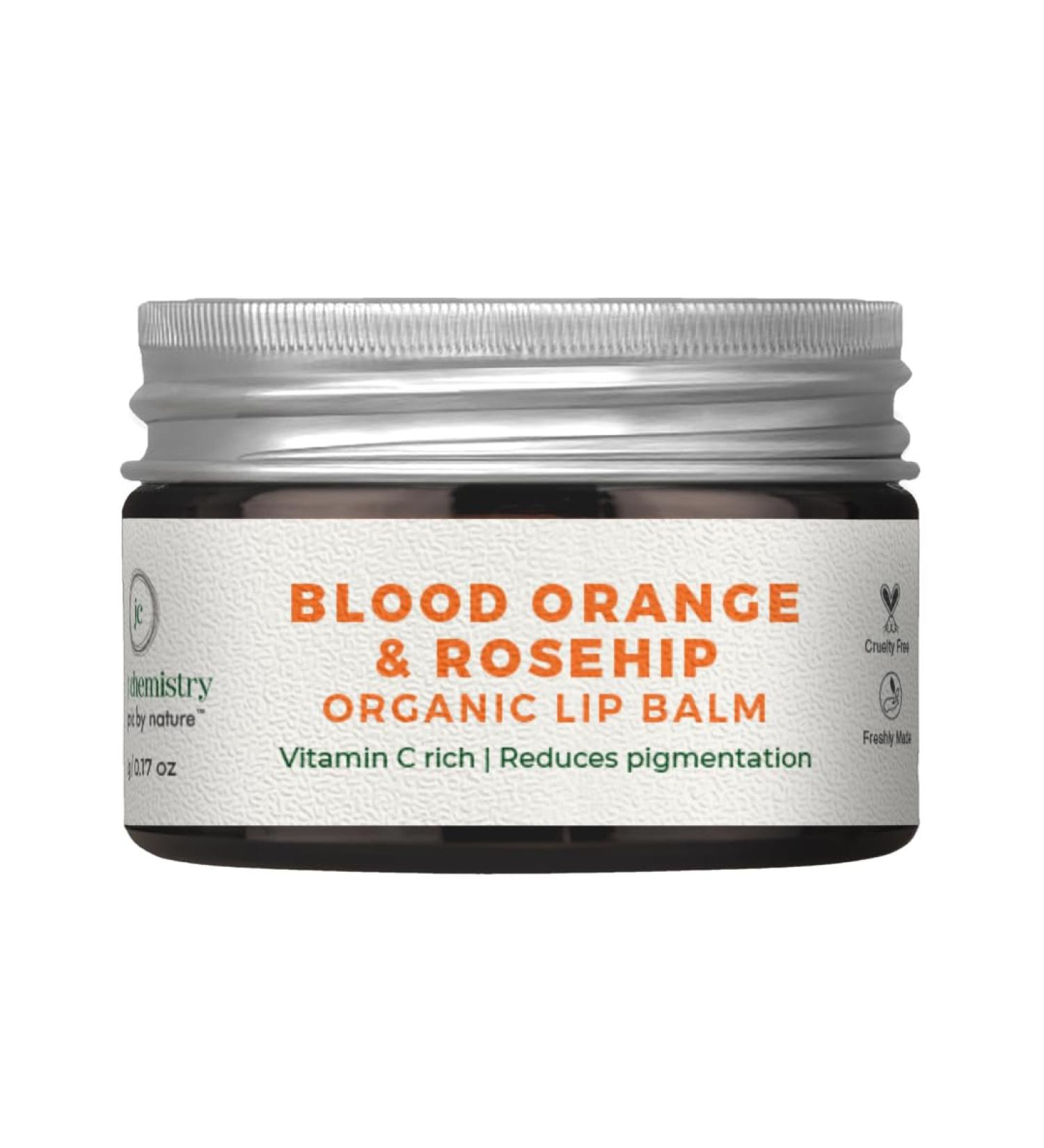 Juicy Chemistry Blood Orange & Rosehip Organic Lip Balm - Best for Pigmented & Chapped Lips | 5 Gm | International Shipping - Buy Online on GoSupps.com