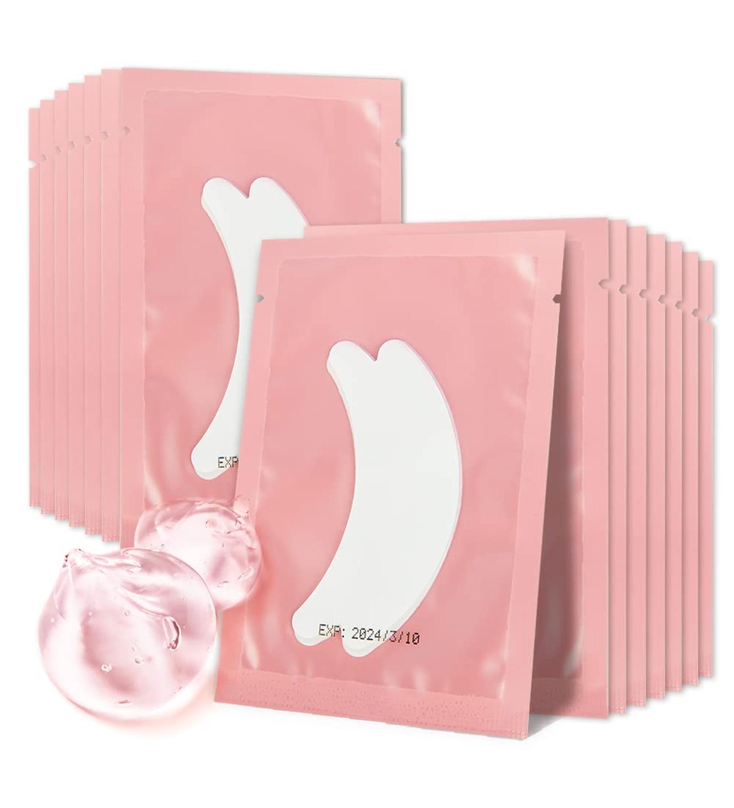 Lunamoon Hydrogel Eye Pads for Eyelash Extensions - 50 Pairs Butterfly Pink | Ideal for Lifting Coloring & Care - Buy Online on GoSupps.com