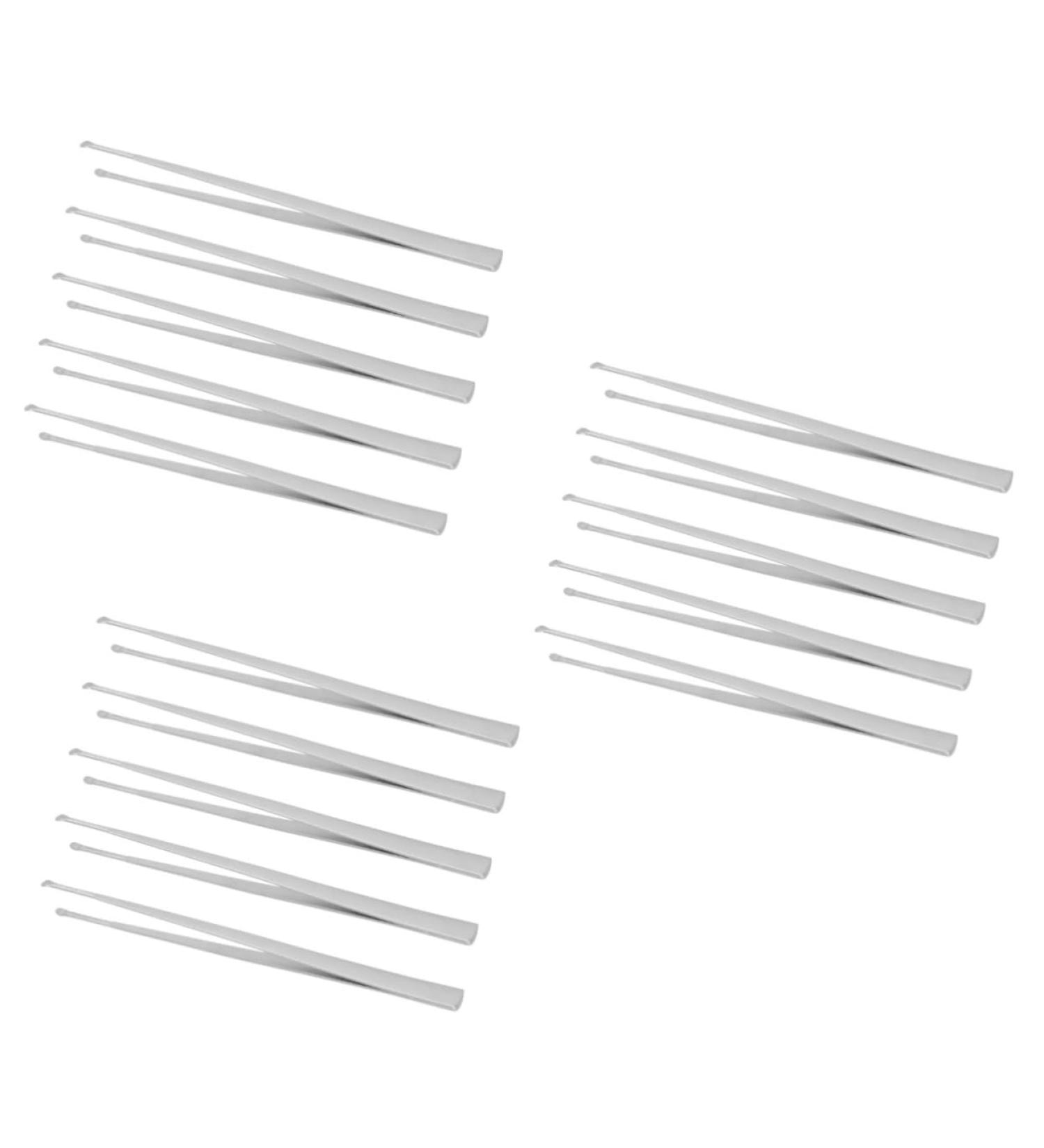 ULTECHNOVO Tweasers 15 Pcs Ear Curette Forceps Ear Picking Earwax Remover Ear Spoon Hair Tweezers Ear Removal Twizzer Ear Scoop Stainless Steel Tweezers Ear Cleaner Ear Stick Spiral Silverx3pcs 15.8*1cmx3pcs - Buy Online on GoSupps.com