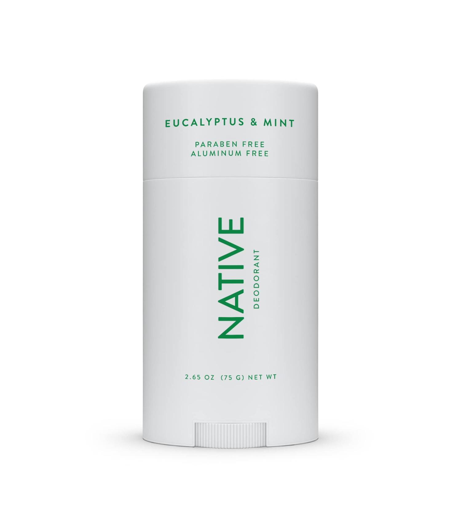 Native Deodorant | Aluminum-Free Natural Deodorant for Men and Women with Baking Soda, Probiotics & Shea Butter - Eucalyptus & Mint - Buy Online on GoSupps.com