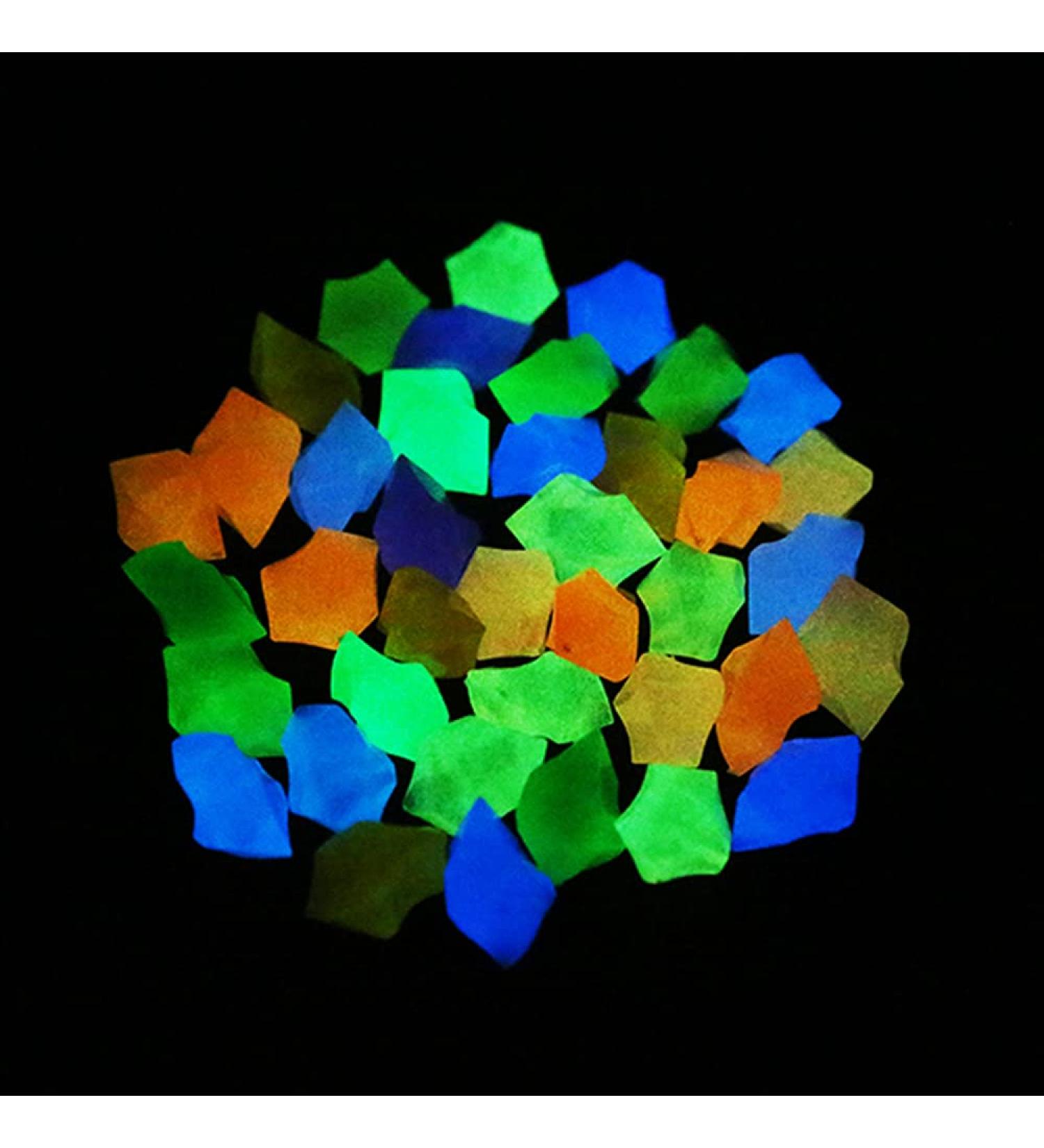 300 Colorful Fluorescent Stones - Bright Pebbles for Garden Decor Sidewalks & Grass Court - Buy Online on GoSupps.com