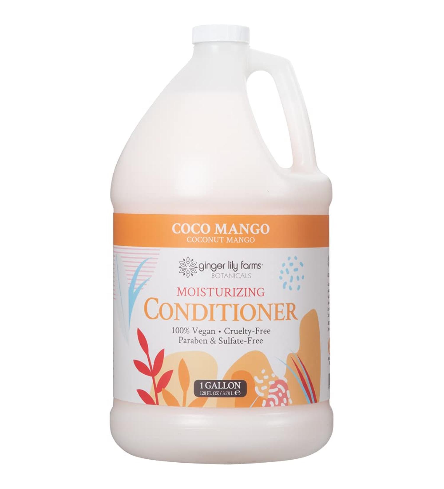 Ginger Lily Farms Botanicals Coco Mango Moisturizing Conditioner 1 Gallon Refill - Coconut Mango Scent, 100% Vegan & Cruelty-Free - Buy Online on GoSupps.com