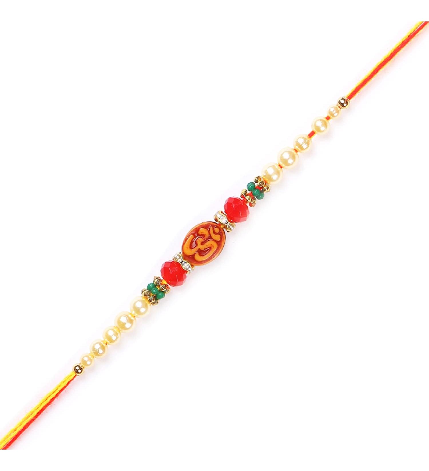 Ghasitaram Gifts Rakhis Online for Brother- 6276 Rakhi Thread Single Rakhi Only - Buy Online on GoSupps.com