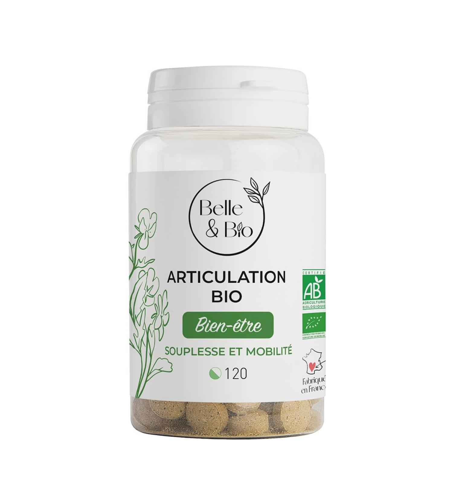 Belle&Bio - Organic Joint - 120 capsules - Joint - Certified Organic by Ecocert - Harpagophytum Blackcurrant and Bamboo - Fabr - Buy Online on GoSupps.com