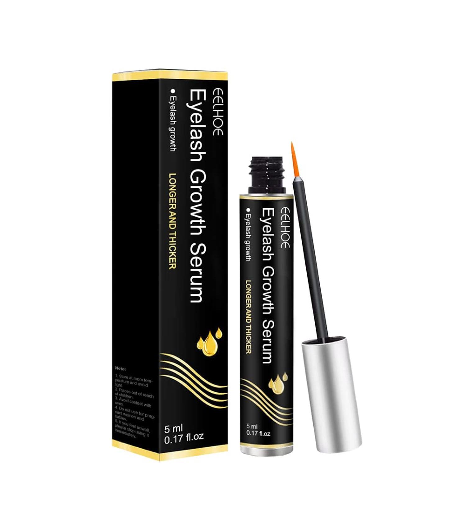 Eyelash & Brow Growth Serum - Fast Irritation-Free Lash Booster for Dense Long Lashes & Eyebrows (5 ml - Buy Online on GoSupps.com